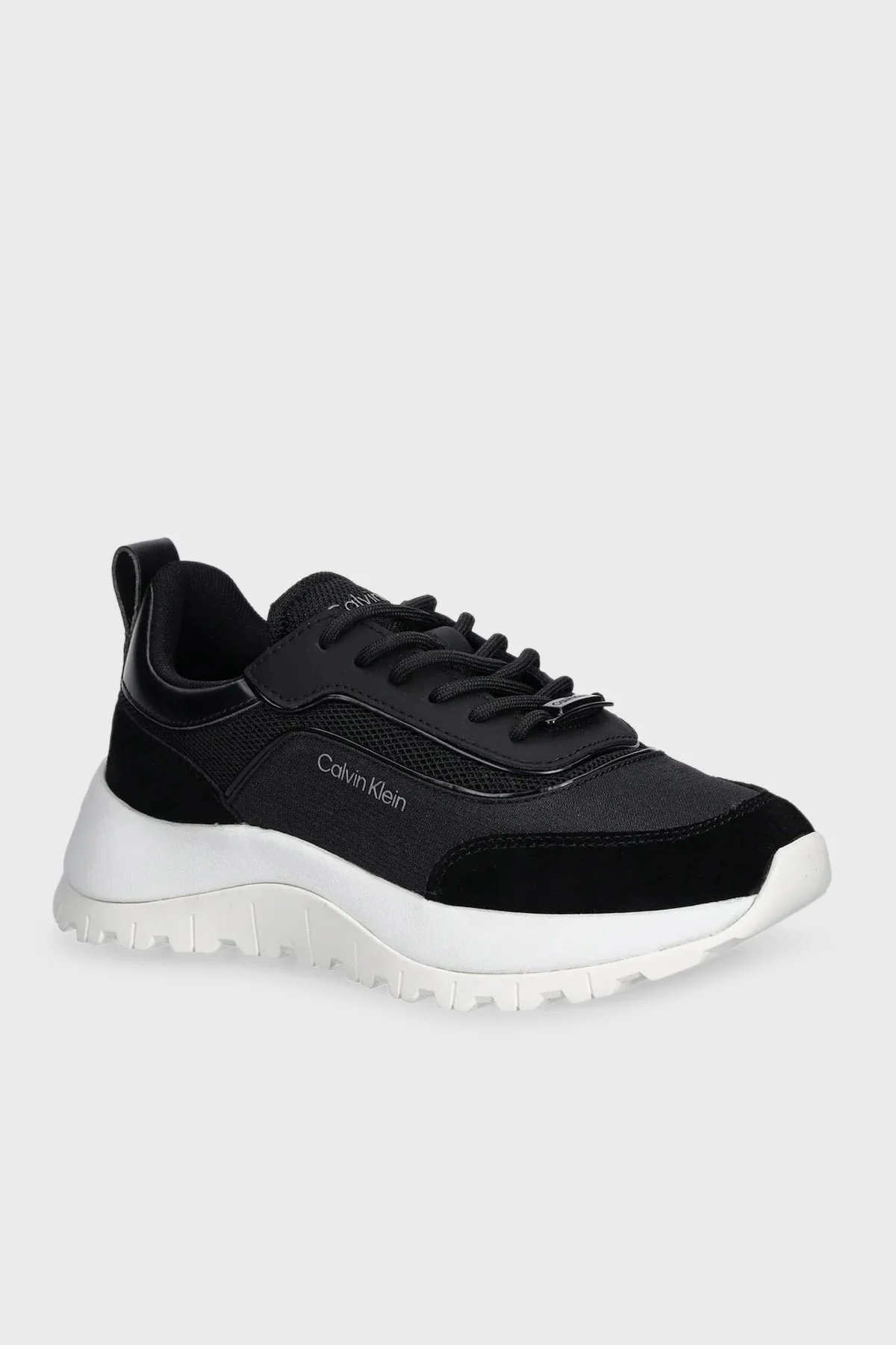 Calvin Klein Süet Logolu Sneaker HW0HW02487BEH Bayan Ayakkabı HW0HW02487 BEH SİYAH - 2