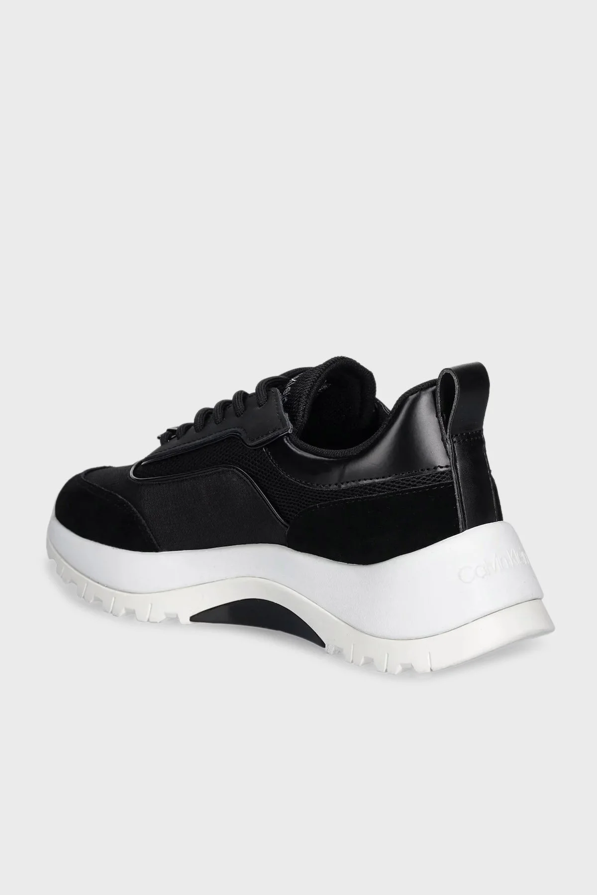 Calvin Klein Süet Logolu Sneaker HW0HW02487BEH Bayan Ayakkabı HW0HW02487 BEH SİYAH - 3