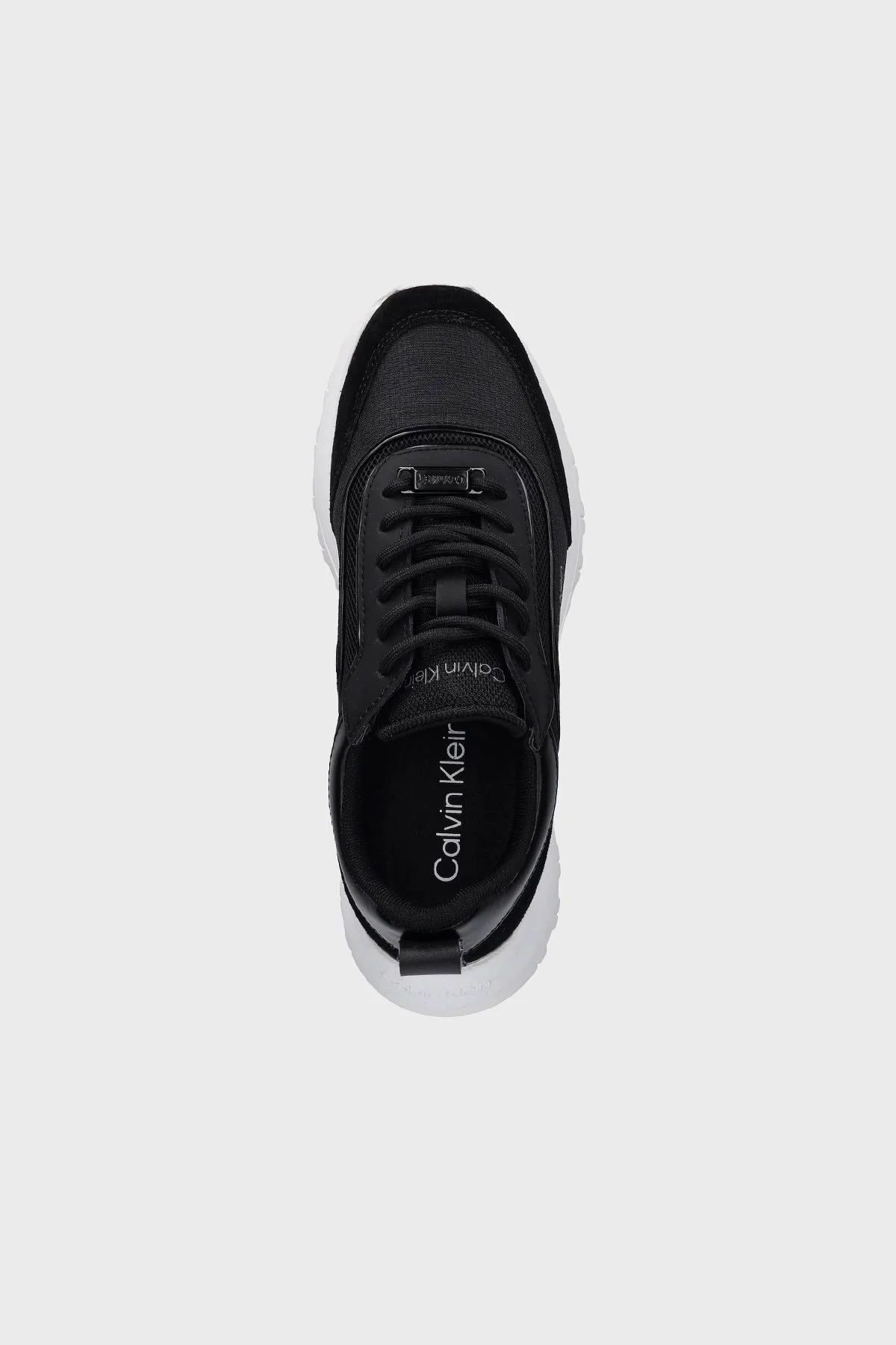 Calvin Klein Süet Logolu Sneaker HW0HW02487BEH Bayan Ayakkabı HW0HW02487 BEH SİYAH - 4