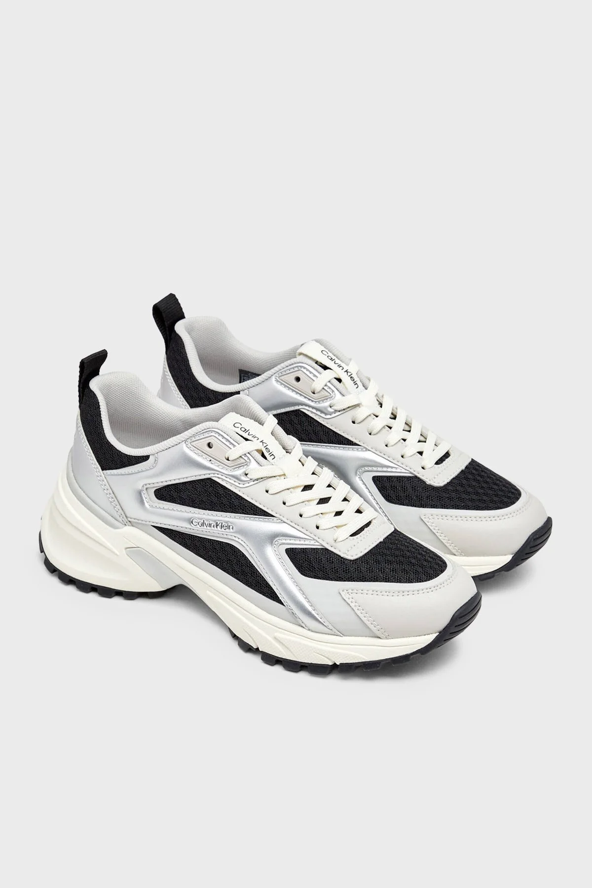 Calvin Klein Süet Logolu Sneaker HW0HW0314001R Kadın Ayakkabı HW0HW03140 01R SİYAH - 3