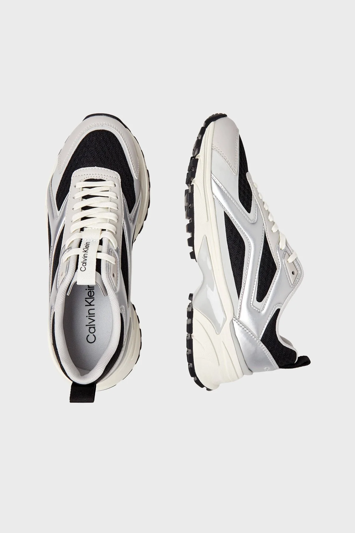 Calvin Klein Süet Logolu Sneaker HW0HW0314001R Kadın Ayakkabı HW0HW03140 01R SİYAH - 4