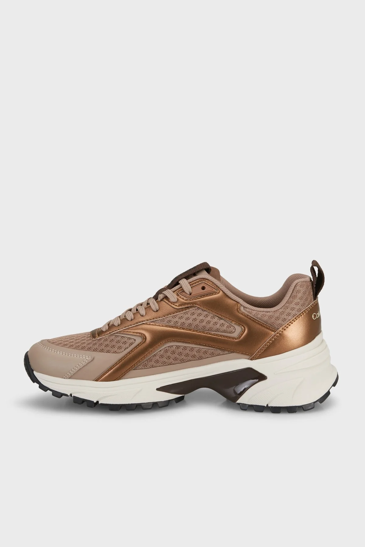Calvin Klein Süet Logolu Sneaker HW0HW031400Z3 Kadın Ayakkabı HW0HW03140 0Z3 Bej - 2