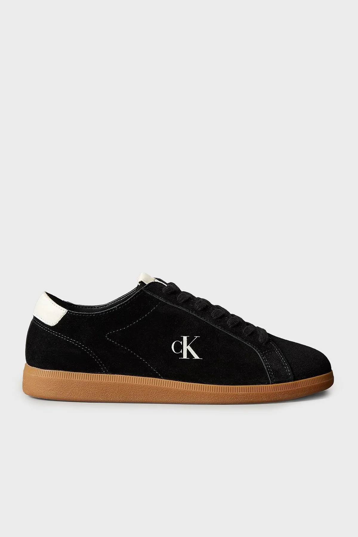 Calvin Klein Süet Logolu Sneaker YM0YM0132101J Erkek Ayakkabı YM0YM01321 01J SİYAH-KREM - 1