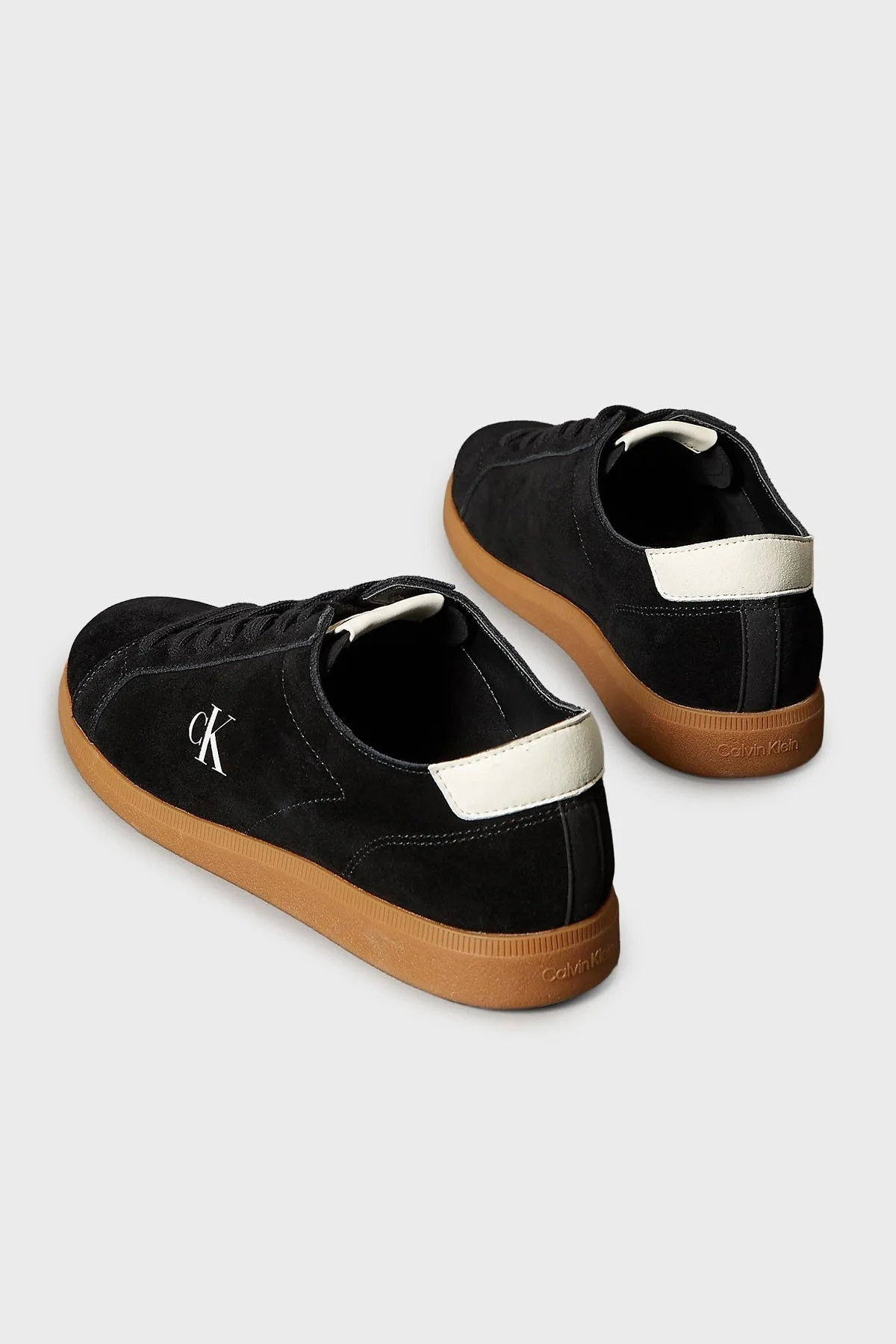 Calvin Klein Süet Logolu Sneaker YM0YM0132101J Erkek Ayakkabı YM0YM01321 01J SİYAH-KREM - 4