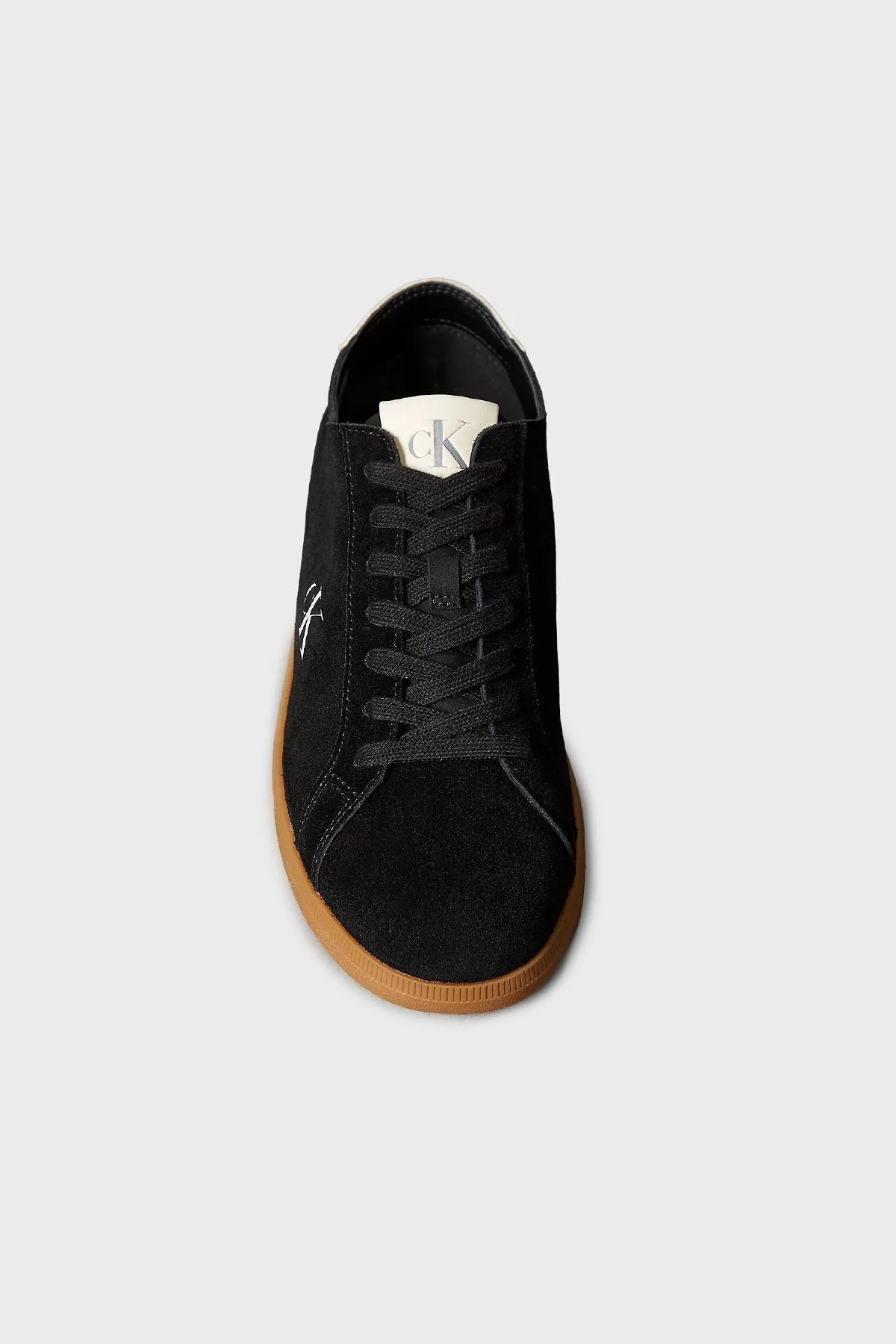 Calvin Klein Süet Logolu Sneaker YM0YM0132101J Erkek Ayakkabı YM0YM01321 01J SİYAH-KREM - 5