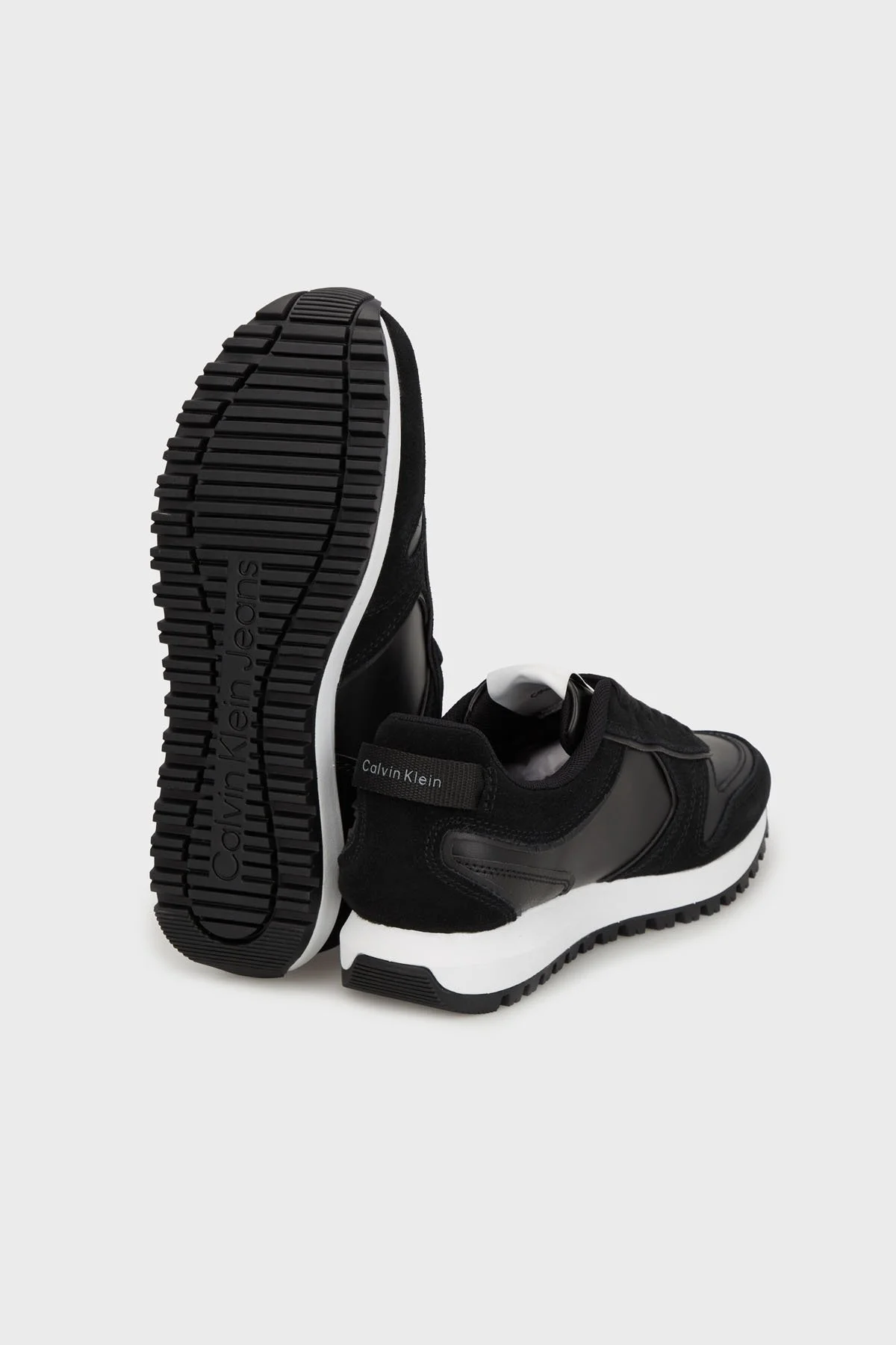 Calvin Klein Süet Logolu Sneaker YW0YW02052 Bayan Ayakkabı YW0YW02052 0GM SİYAH-BEYAZ - 4