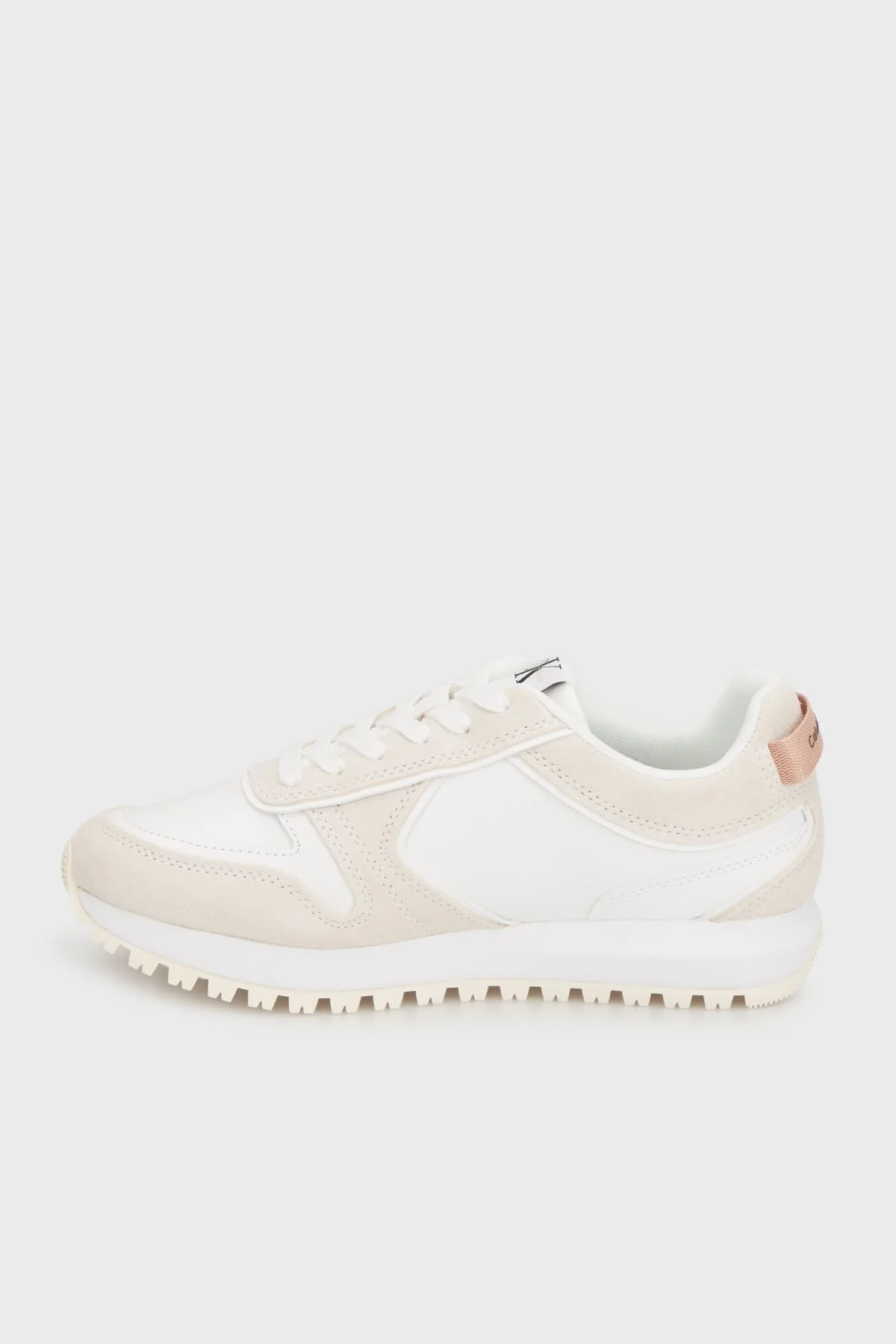 Calvin Klein Süet Logolu Sneaker YW0YW0205205P Bayan Ayakkabı YW0YW02052 05P BEYAZ - 2