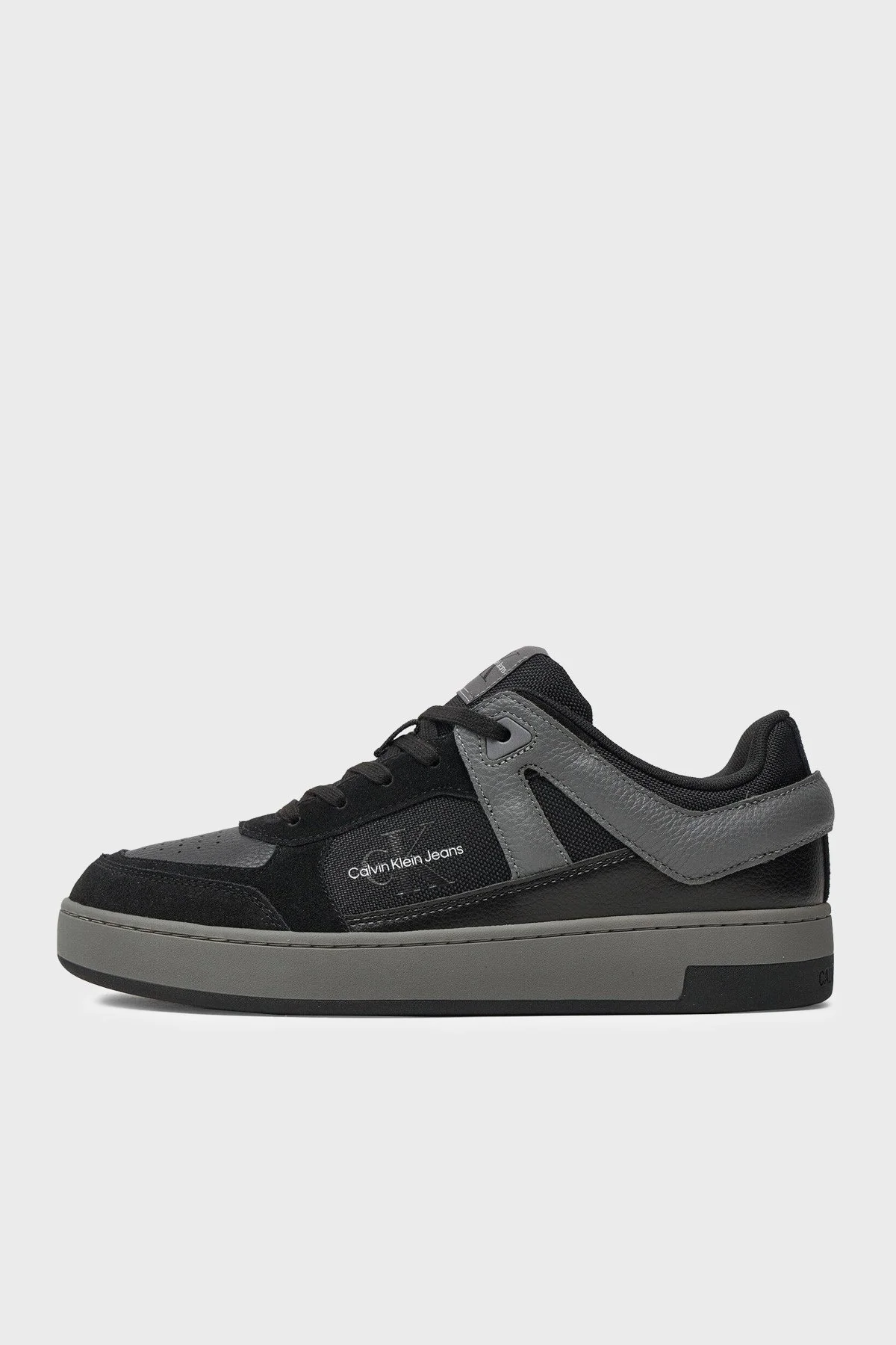 Calvin Klein Süet Sneaker YM0YM009940GQ Erkek Ayakkabı YM0YM00994 0GQ SİYAH-GRİ - 5