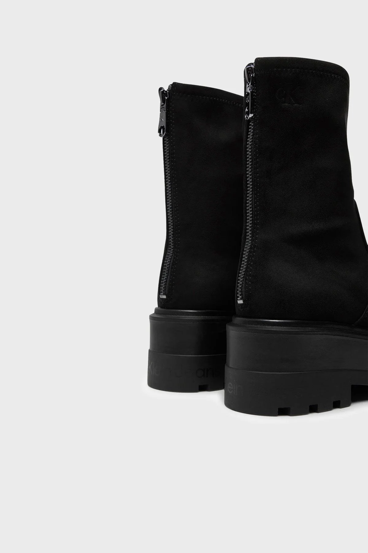 Calvin Klein Süet Tırtıklı Platform Taban Fermuarlı YW0YW016020GJ Bayan Bot YW0YW01602 0GJ SİYAH - 6