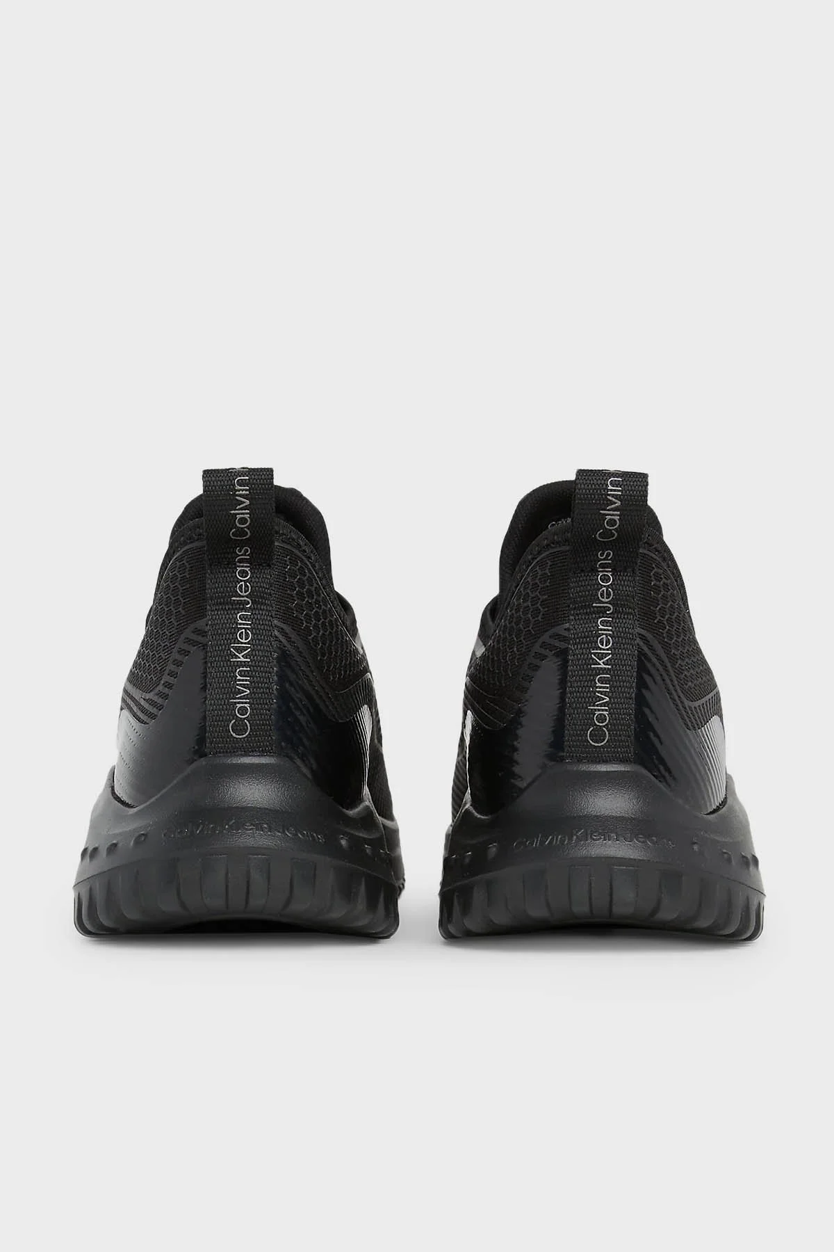 Calvin Klein Suni Deri Fileli Nefes Alabilir Logolu Sneaker YM0YM007700GT Erkek Ayakkabı YM0YM00770 0GT SİYAH - 5
