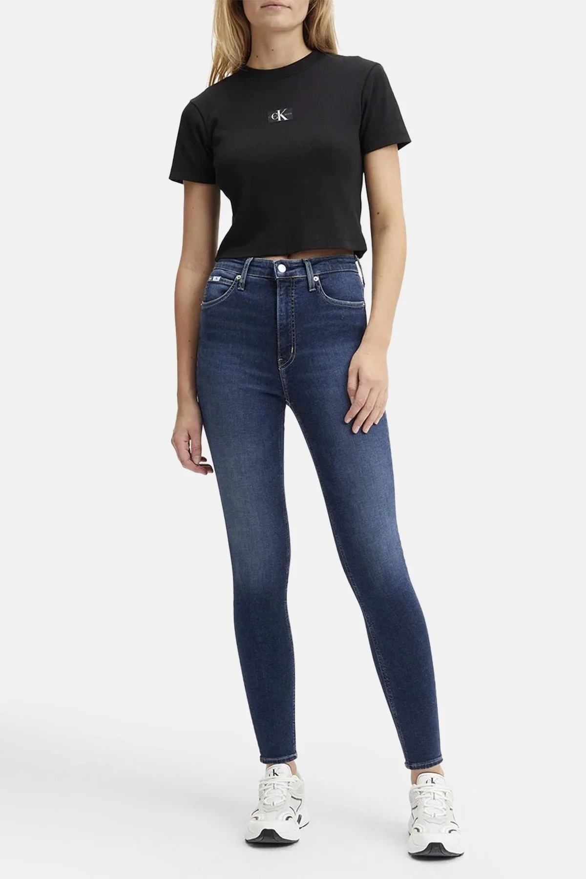 Calvin Klein Süper Skinny Fit Yüksek Bel Jeans J20J2212501BJ Bayan Kot Pantolon J20J221250 1BJ MAVİ - 1