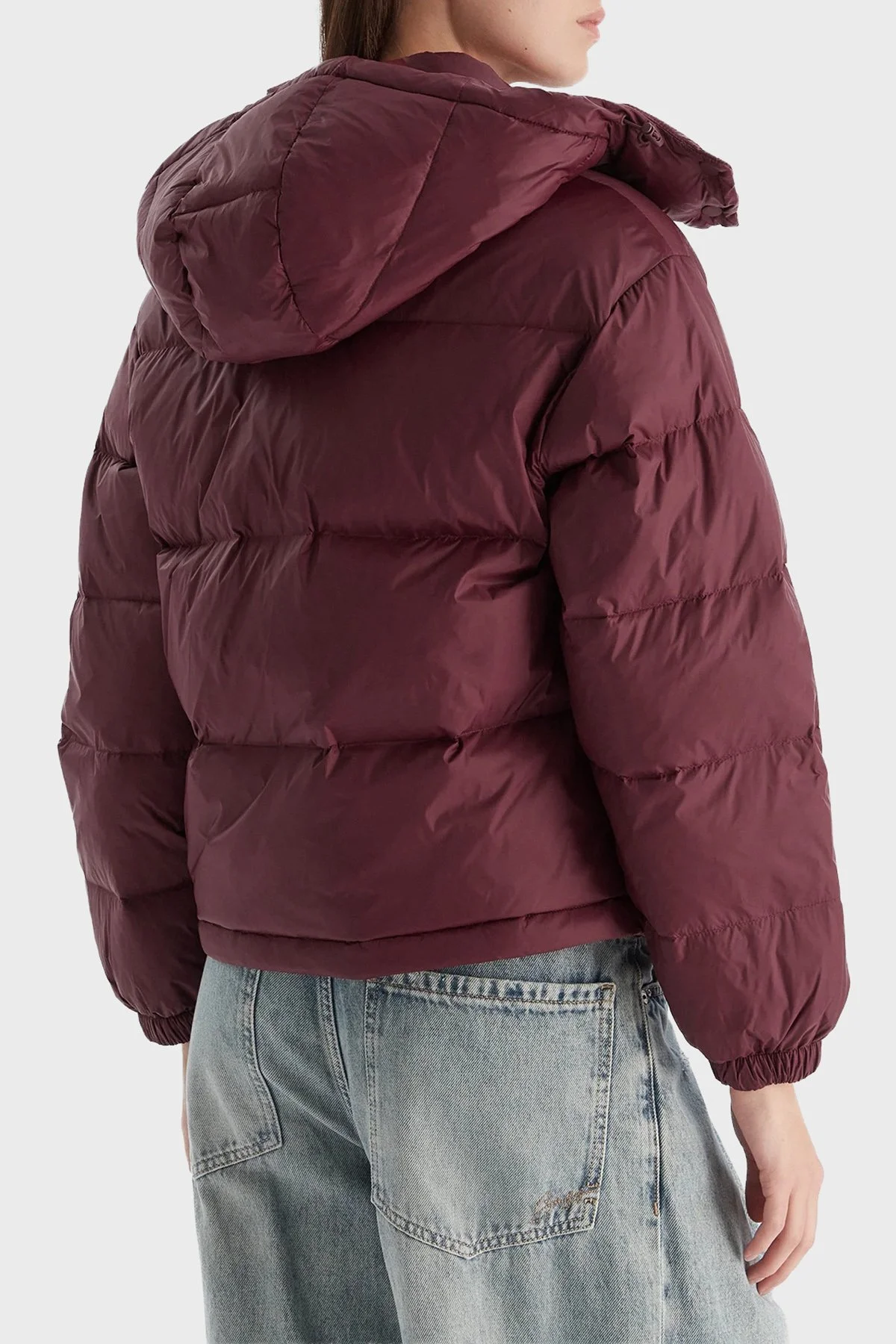 Calvin Klein Suya Dayanıklı Boxy Fit Çıkarılabilir Kapüşonlu Şişme LV047D501GGEX Bayan Mont LV047D501G GEX BORDO - 3