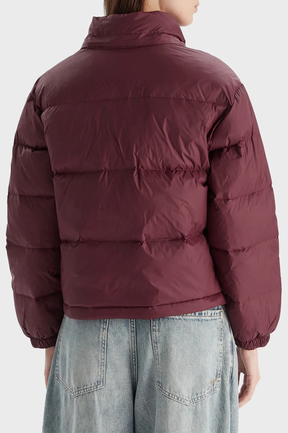 Calvin Klein Suya Dayanıklı Boxy Fit Çıkarılabilir Kapüşonlu Şişme LV047D501GGEX Bayan Mont LV047D501G GEX BORDO - 4