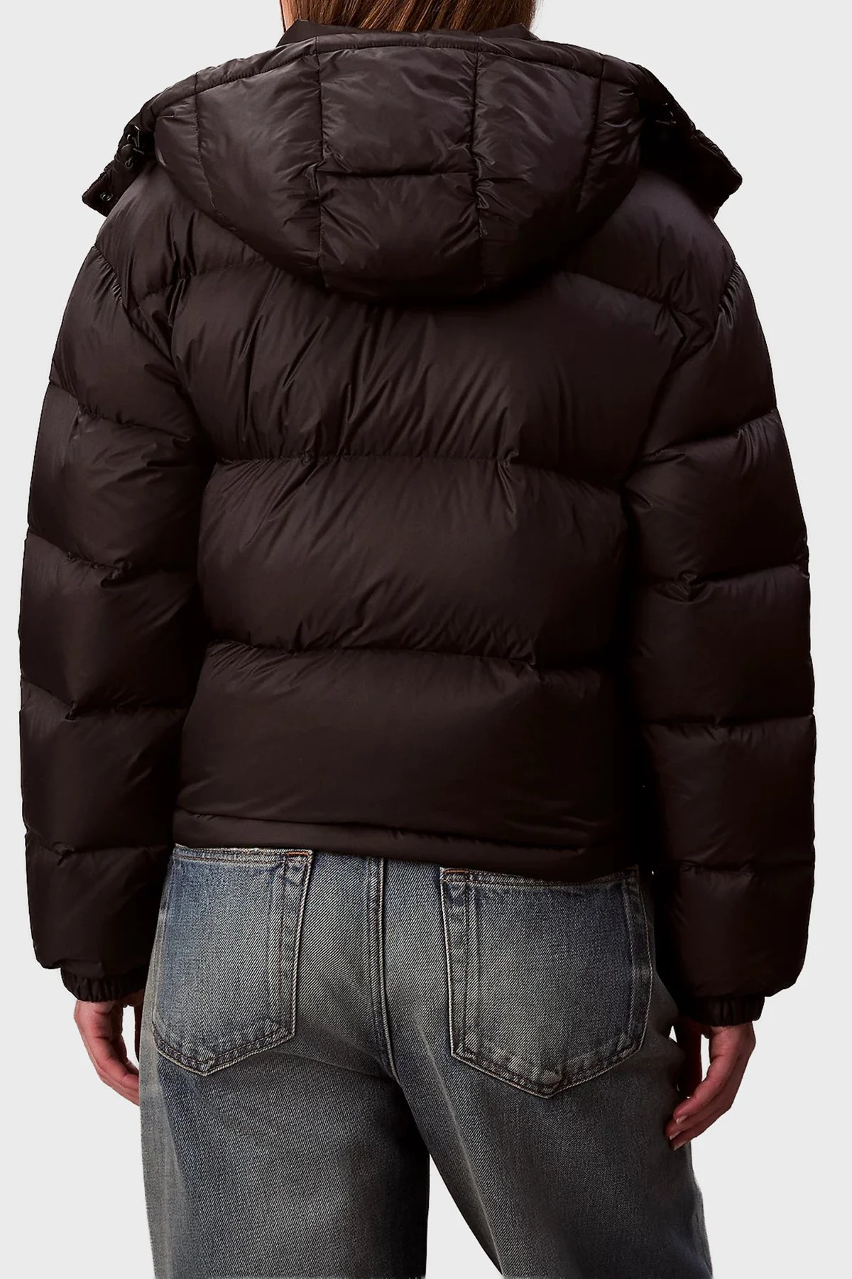 Calvin Klein Suya Dayanıklı Boxy Fit Çıkarılabilir Kapüşonlu Şişme LV047D501GUB1 Bayan Mont LV047D501G UB1 SİYAH - 3