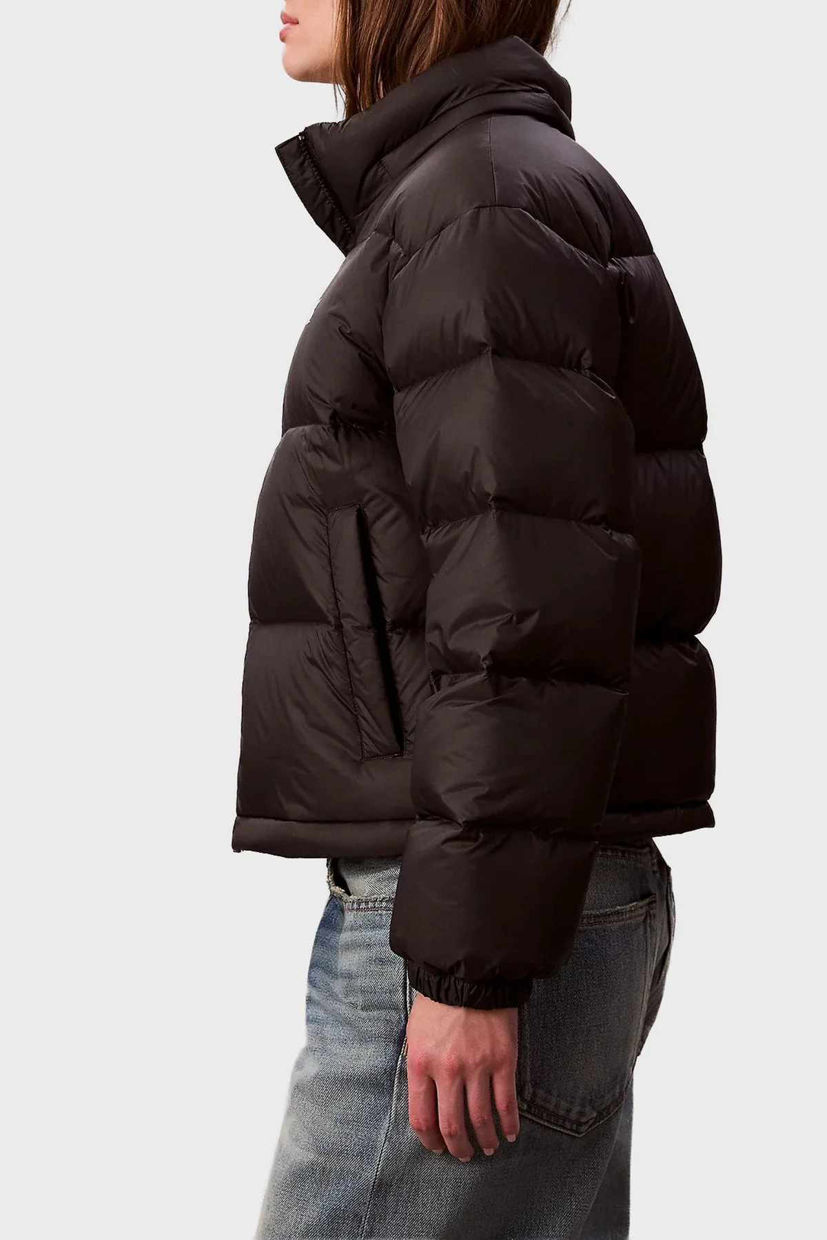 Calvin Klein Suya Dayanıklı Boxy Fit Çıkarılabilir Kapüşonlu Şişme LV047D501GUB1 Bayan Mont LV047D501G UB1 SİYAH - 5