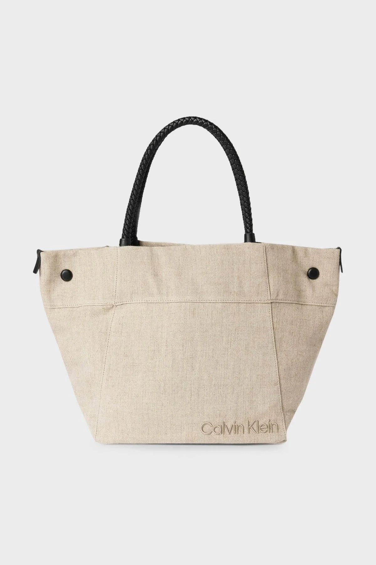 Calvin Klein Suya Dayanıklı Keten K60K611992PC4 Bayan Çanta K60K611992 PC4 EKRU - 1