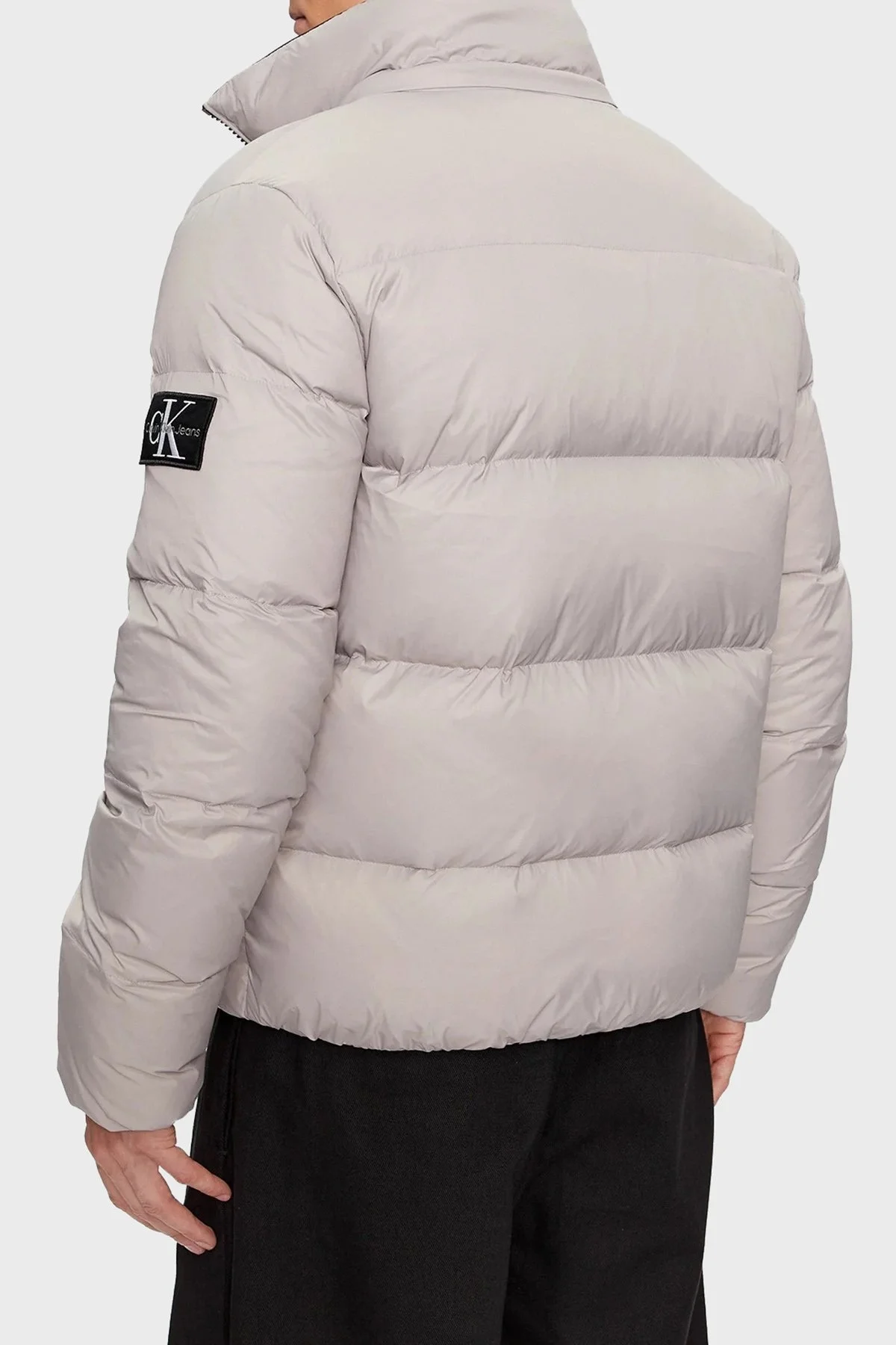 Calvin Klein Suya Dayanıklı Regular Fit Kuş Tüyü Dolgulu J30J323468PEE Erkek Mont J30J323468 PEE GRİ - 4