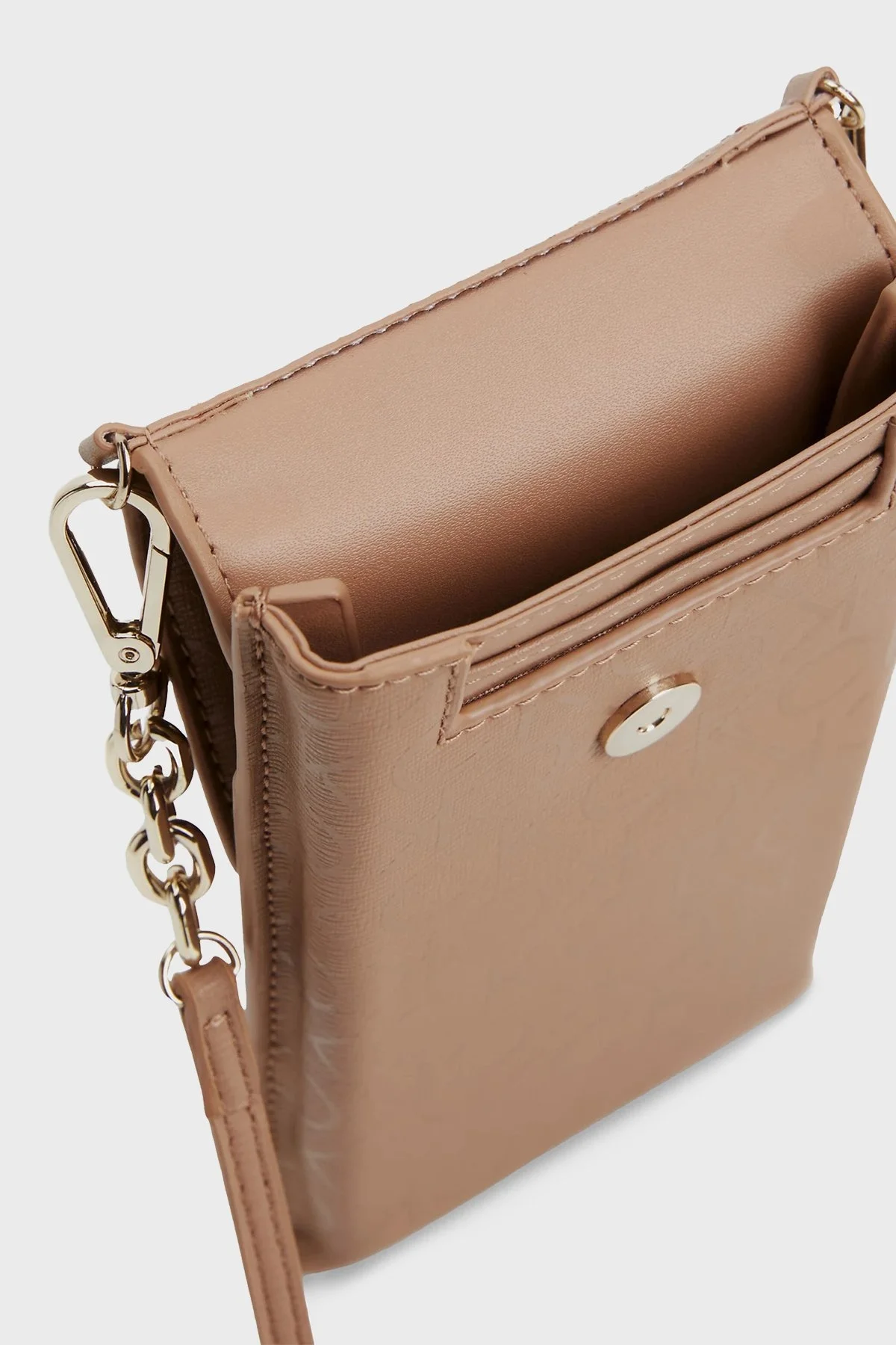 Calvin Klein Tamamı Logolu Çıkarılabilir Askılı Telefon K60K6106590HE Bayan Çanta K60K610659 0HE BEJ - 4