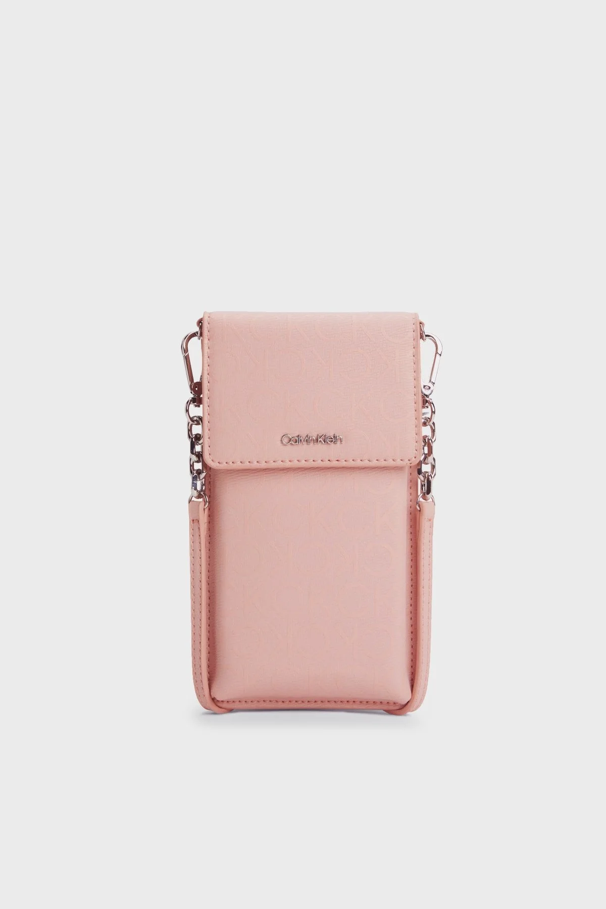 Calvin Klein Tamamı Logolu Çıkarılabilir Askılı Telefon K60K6106590J1 Bayan Çanta K60K610659 0J1 PUDRA - 1