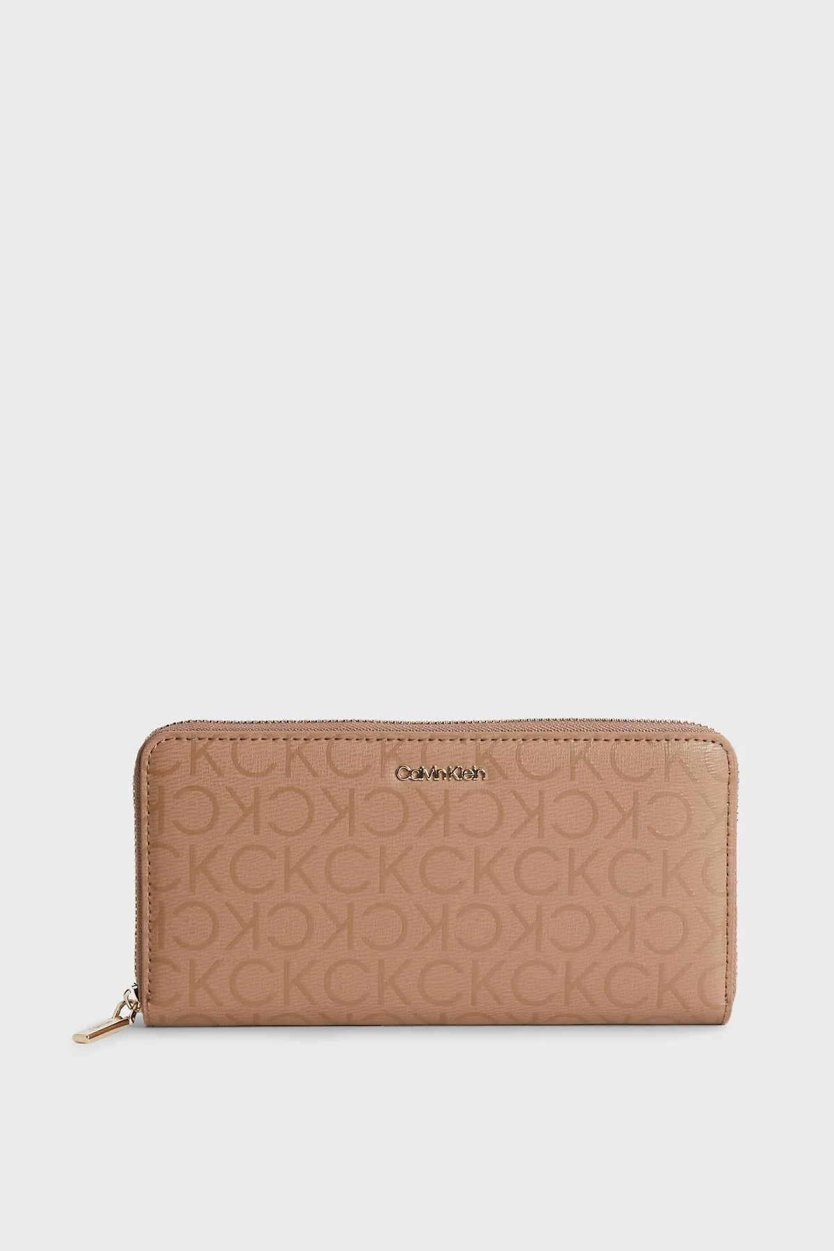Calvin Klein Tamamı Logolu Çok Bölmeli K60K6106560HE Bayan Cüzdan K60K610656 0HE BEJ - 1