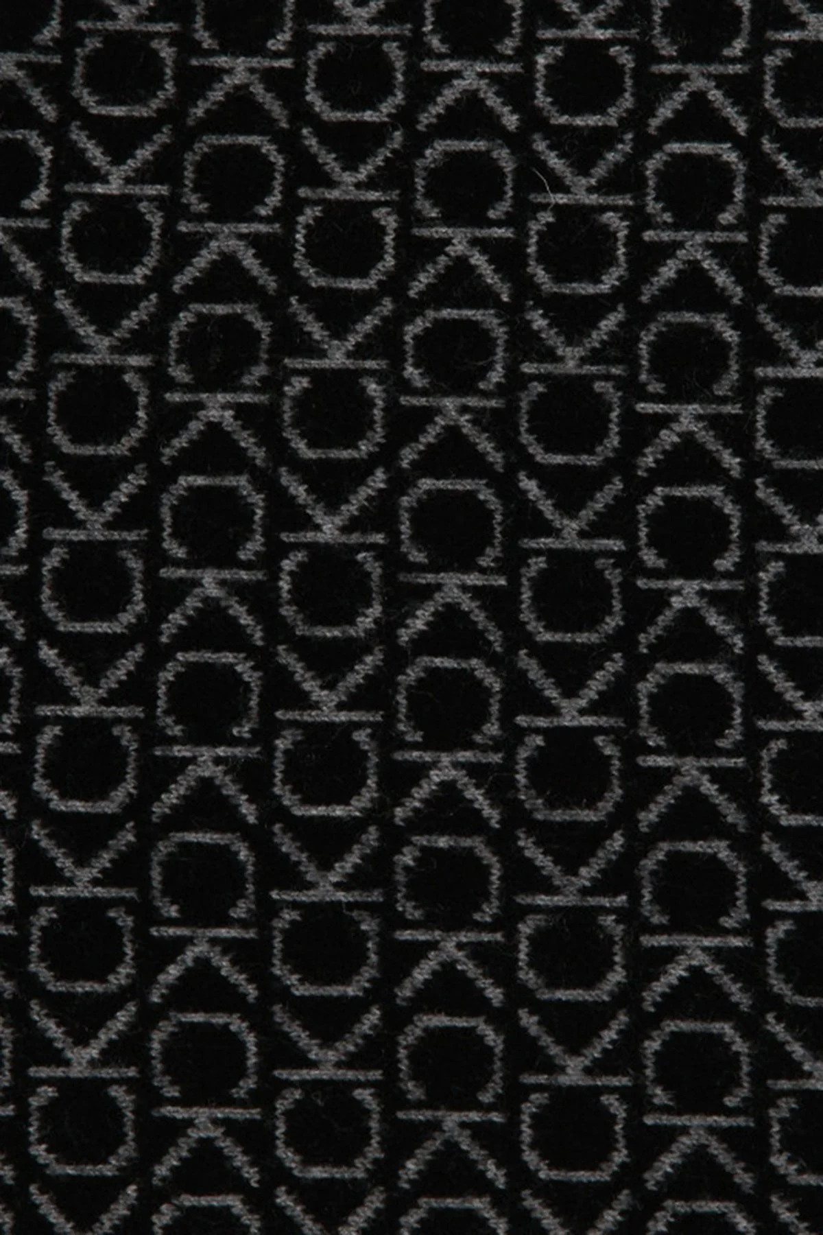 Calvin Klein Tamamı Logolu Kaşmir ve Yün Karışımlı K50K509703BAX Erkek Atkı K50K509703 BAX SİYAH - 2