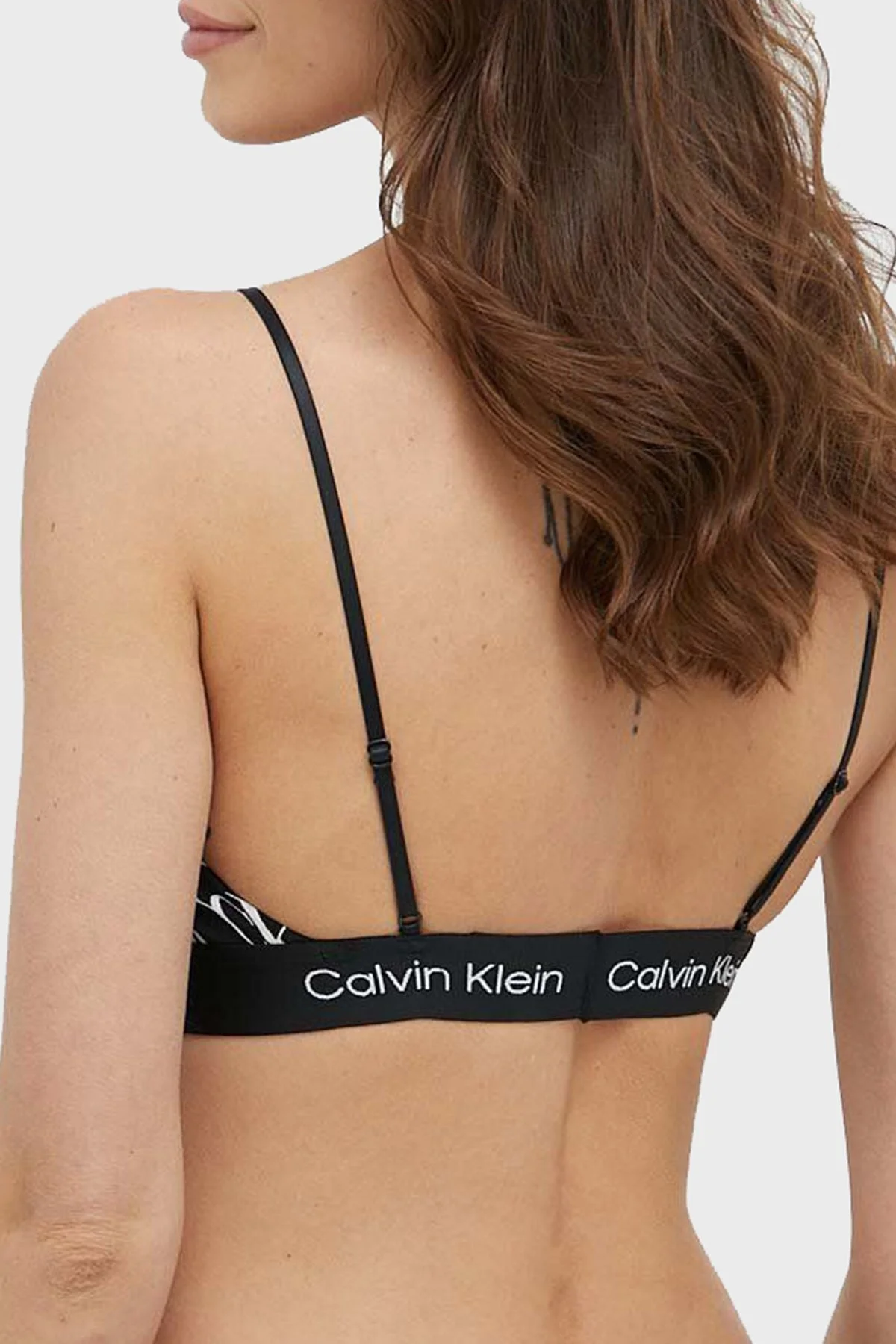Calvin Klein Tamamı Logolu Pamuklu Spor 000QF7216EACR Bayan Sütyen 000QF7216E ACR SİYAH - 3