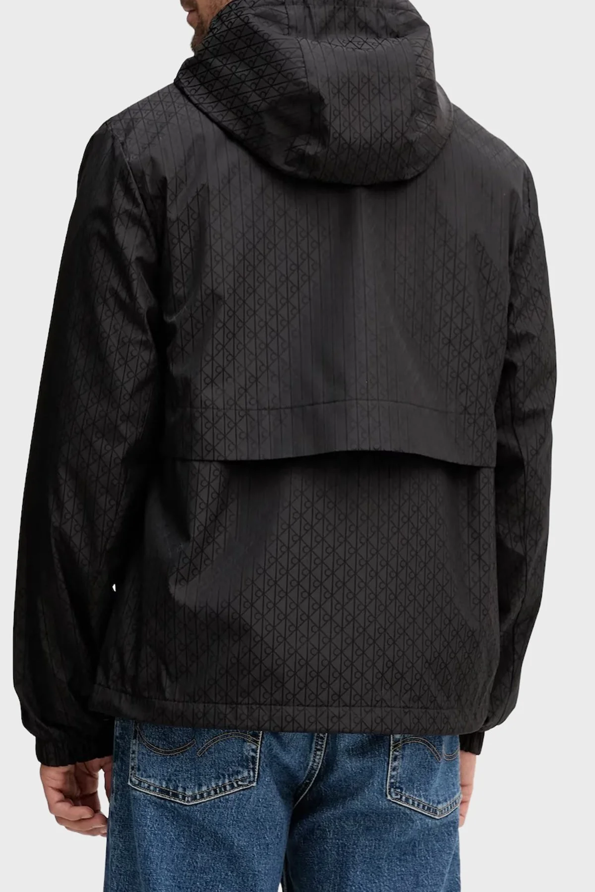 Calvin Klein Tamamı Logolu Relaxed Fit Kapüşonlu LV04RD510GUB1 Erkek Mont LV04RD510G UB1 SİYAH - 3