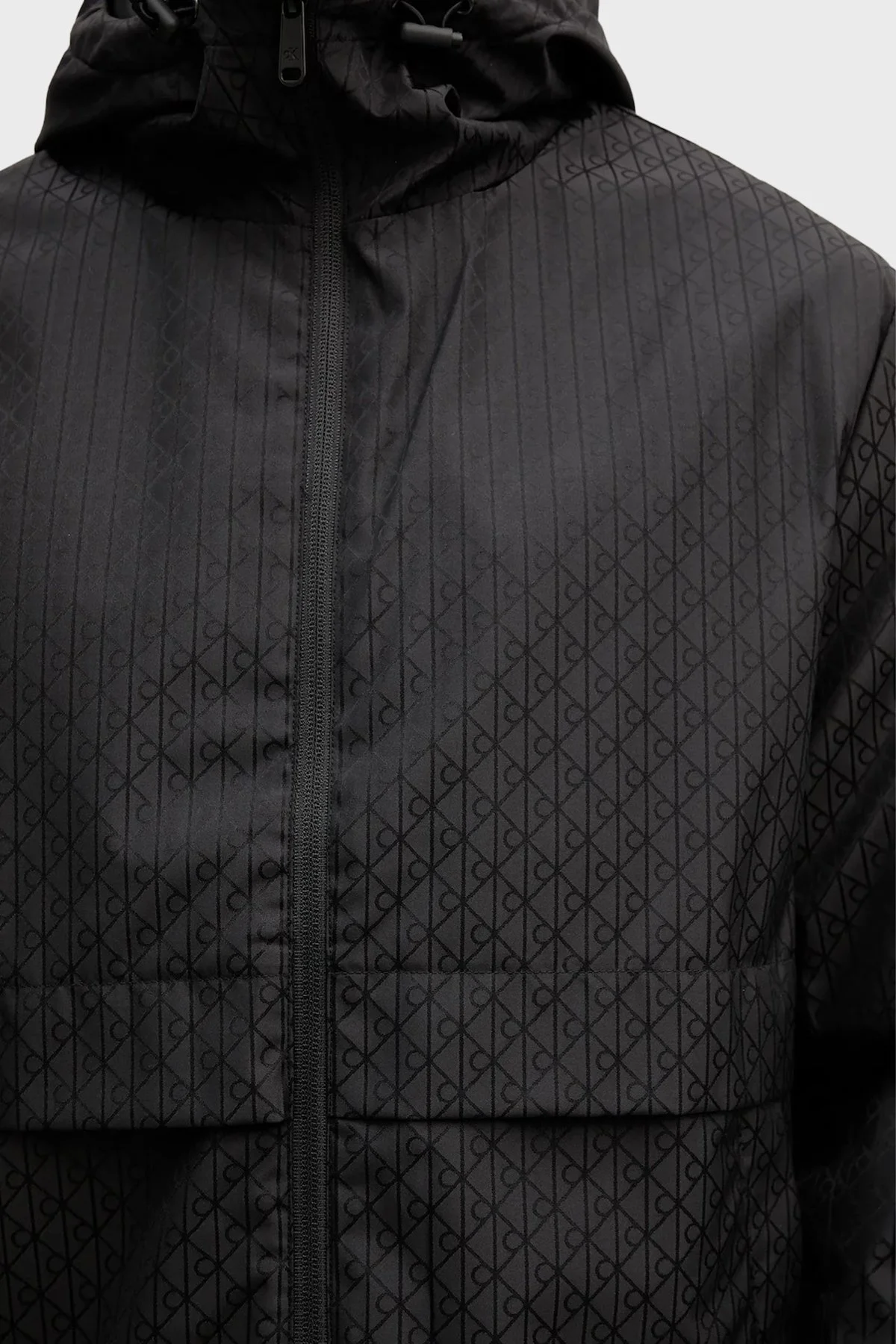 Calvin Klein Tamamı Logolu Relaxed Fit Kapüşonlu LV04RD510GUB1 Erkek Mont LV04RD510G UB1 SİYAH - 4