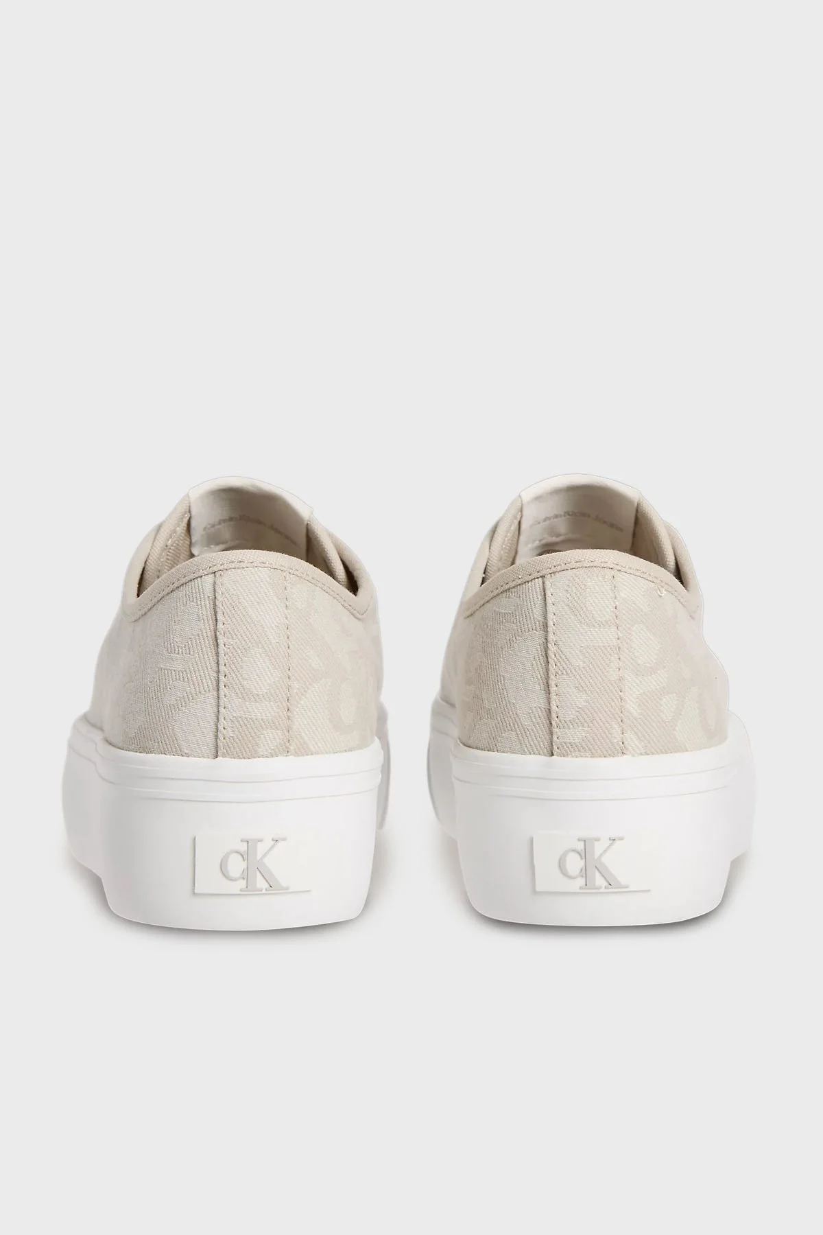 Calvin Klein Tamamı Logolu Sneaker YW0YW019650GA Bayan Ayakkabı YW0YW01965 0GA BEJ - 4