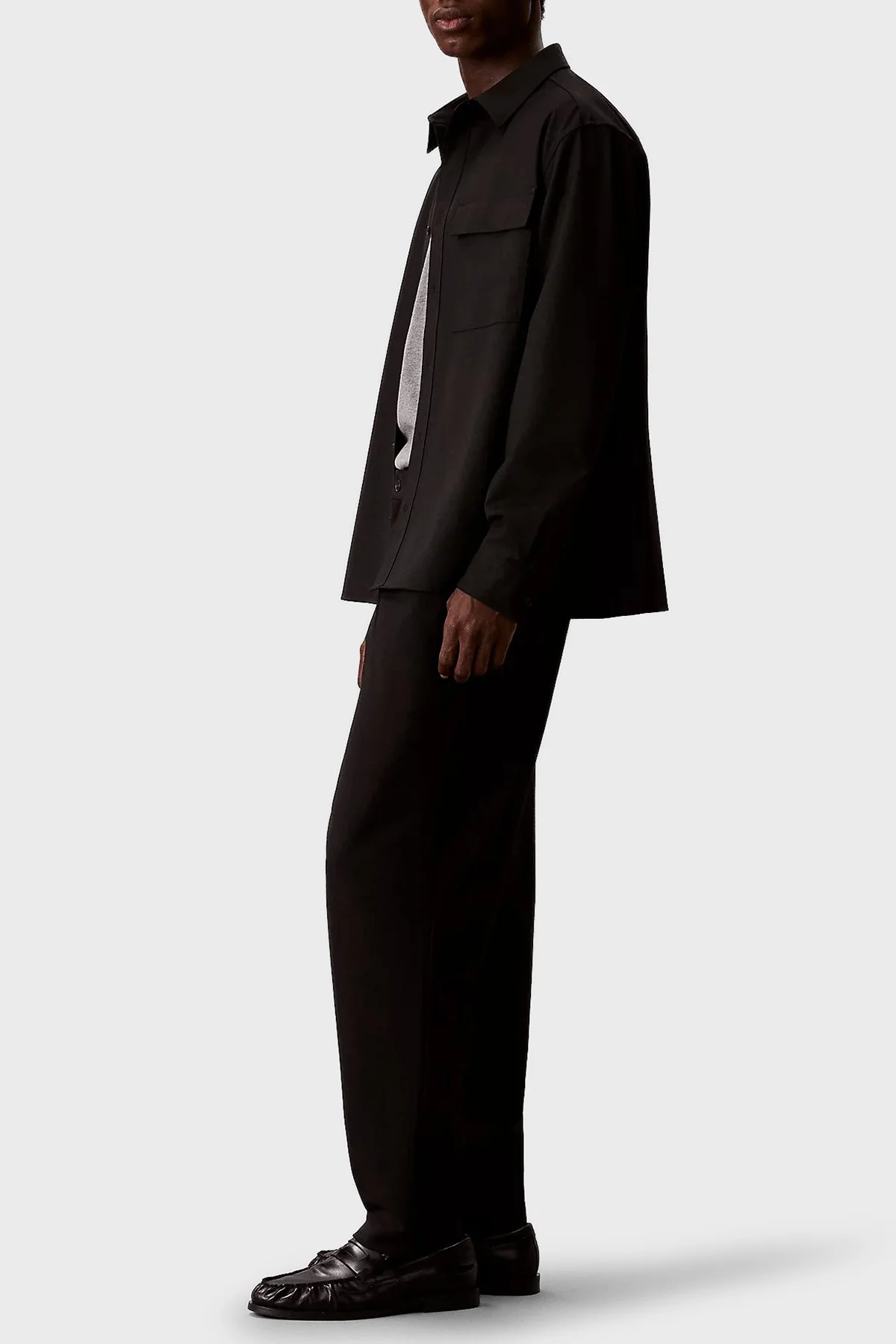 Calvin Klein Tapered Fit Normal Bel Daralan Paça LV04LF607GUB1 Erkek Pantolon LV04LF607G UB1 SİYAH - 4