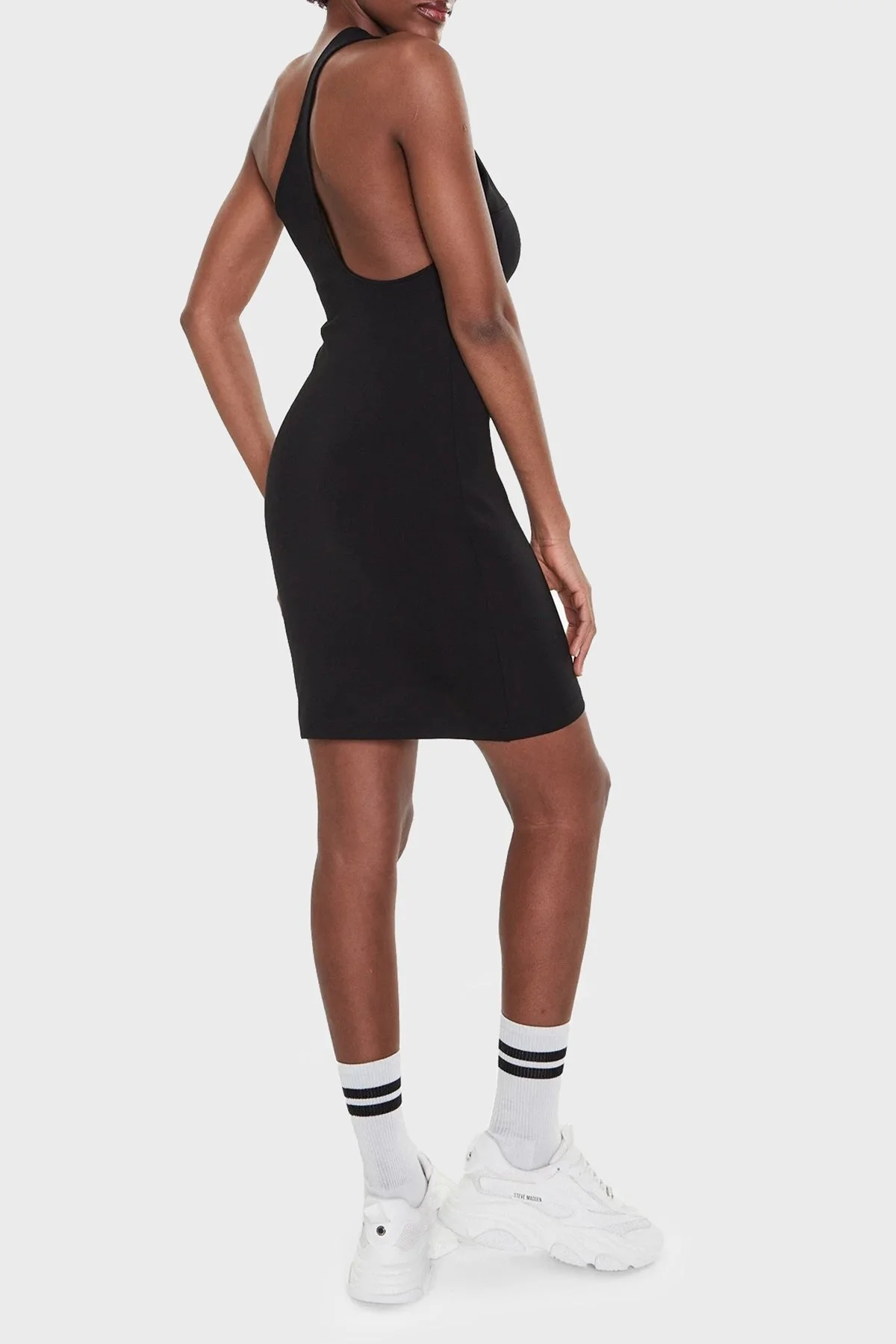 Calvin Klein Tek Omuz Bodycon Streç J20J220757BEH Bayan Elbise J20J220757 BEH SİYAH - 2