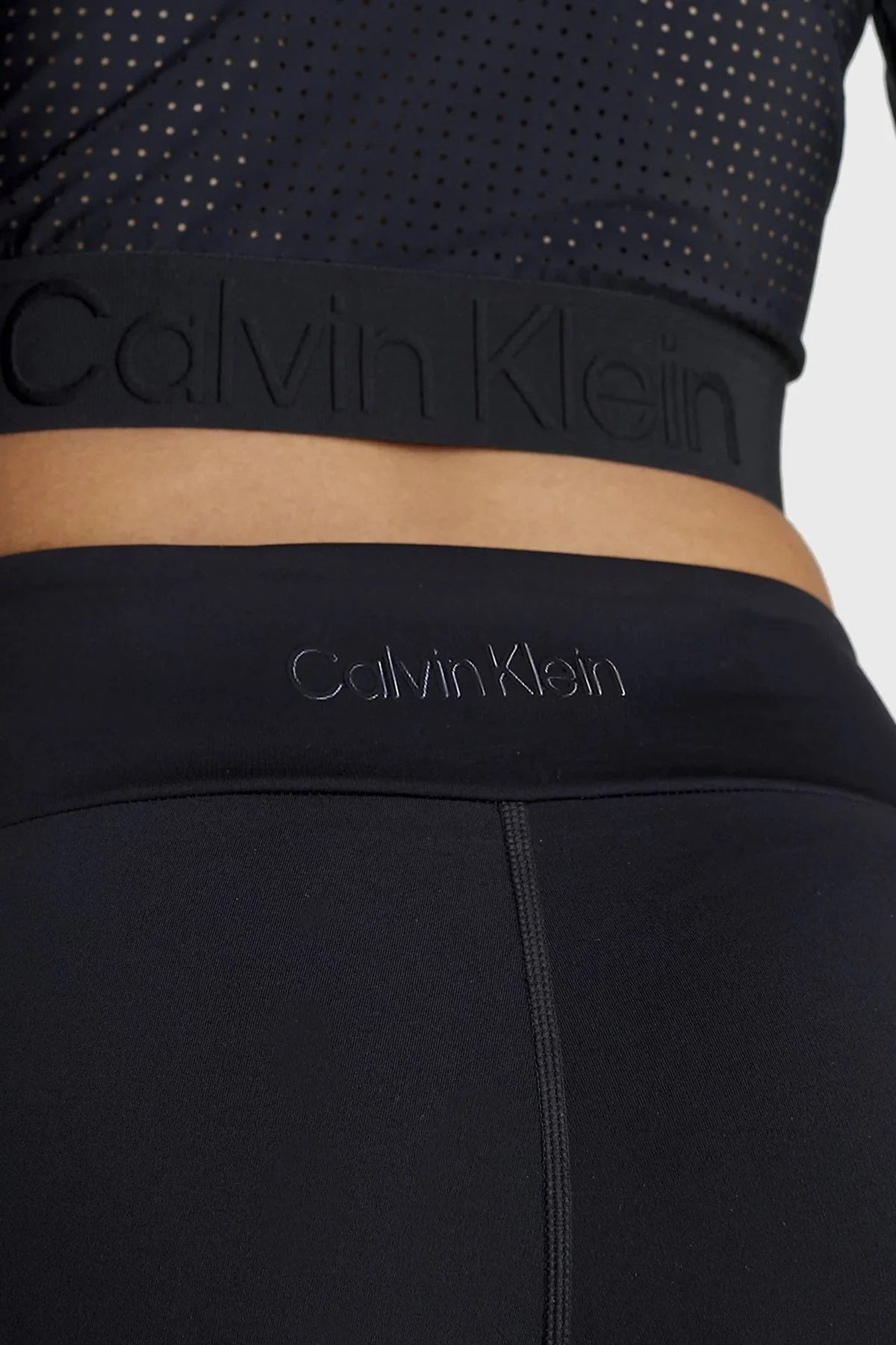 Calvin Klein Turbo-Dry Yüksek Bel Slim Fit 00GWS4L650BAE Bayan Tayt 00GWS4L650 BAE SİYAH - 3