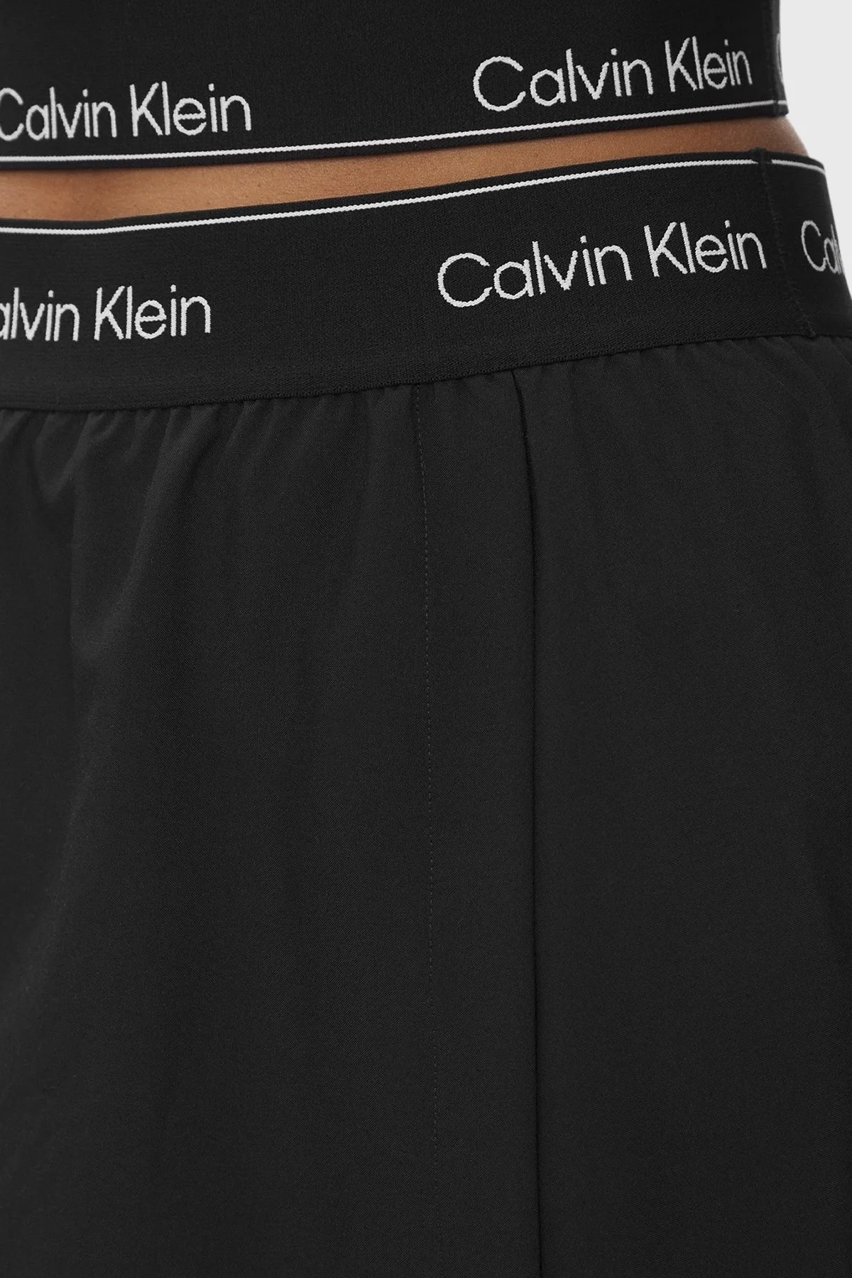 Calvin Klein Turbo-Dry Yüksek Bel Spor Şort 00GWS4T901BAE Bayan Etek 00GWS4T901 BAE SİYAH - 5