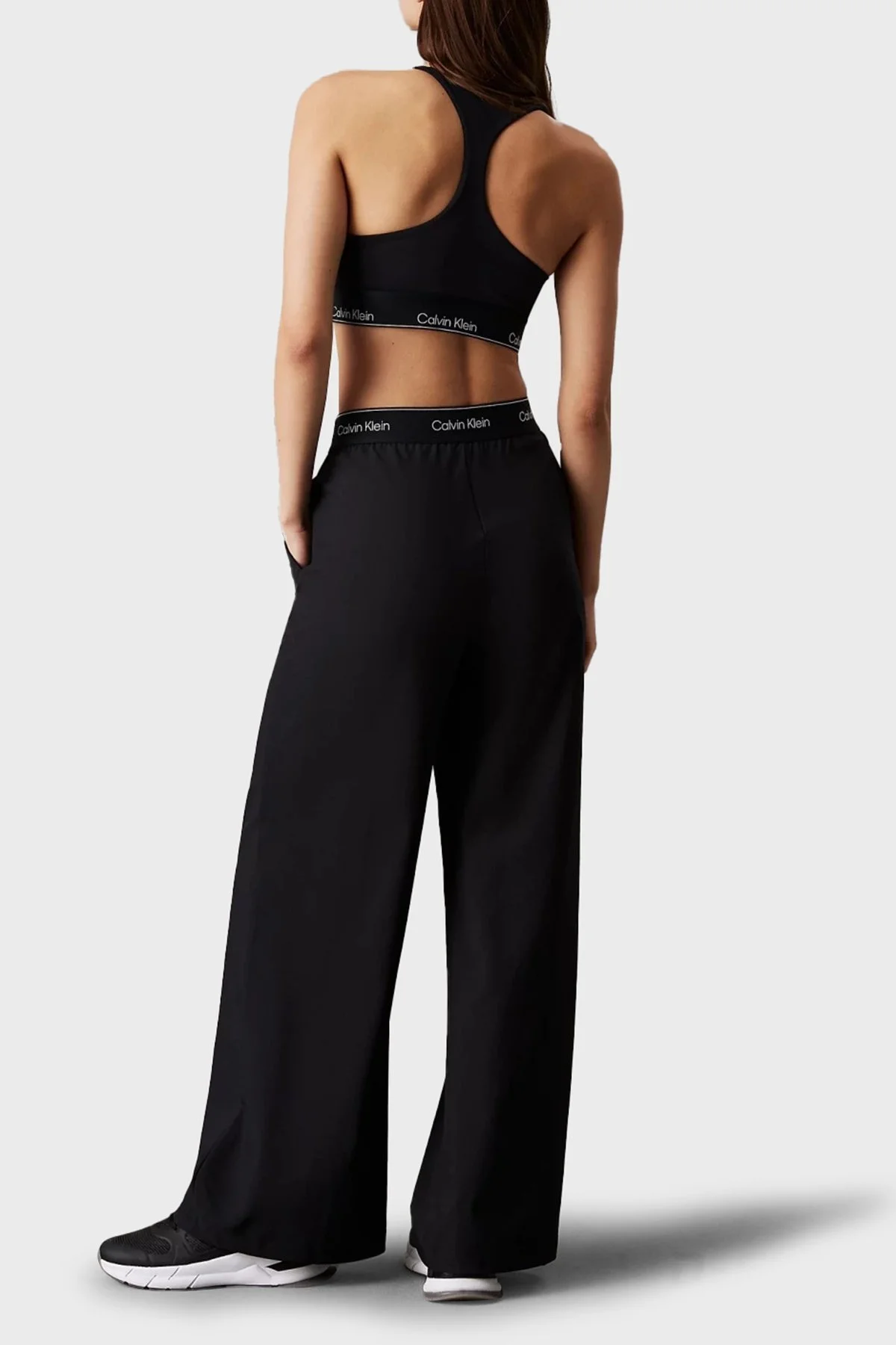 Calvin Klein Wide Leg Logolu Normal Bel Bol Paça 00GWF4P606UB1 Bayan Pantolon 00GWF4P606 UB1 SİYAH - 6