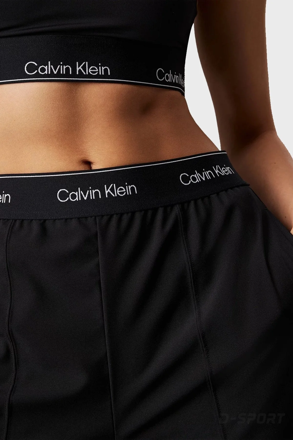 Calvin Klein Wide Leg Logolu Normal Bel Bol Paça 00GWF4P606UB1 Bayan Pantolon 00GWF4P606 UB1 SİYAH - 7