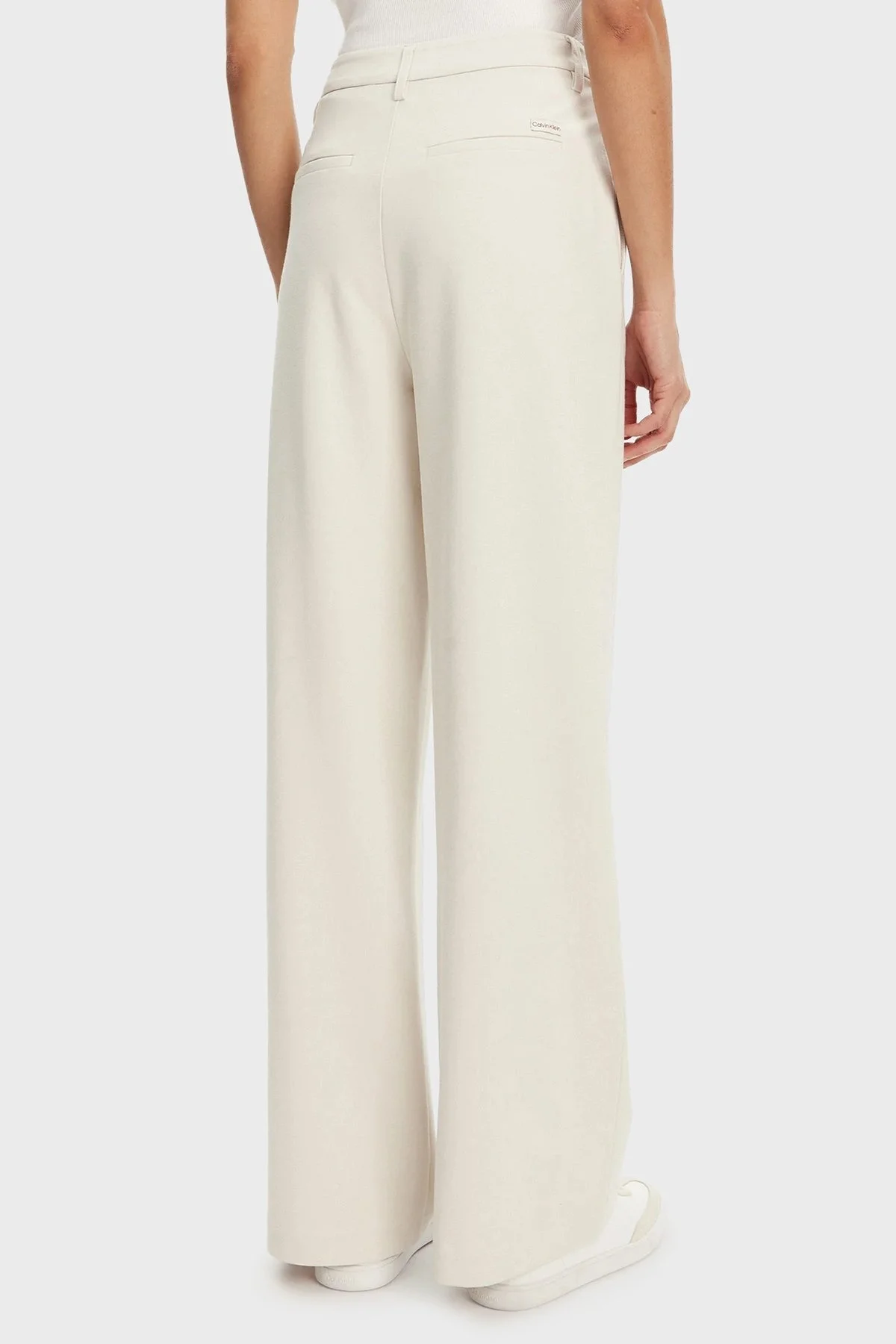 Calvin Klein Wide Leg Orta Yüksek Bel Geniş Paça J20J225334ADA Bayan Pantolon J20J225334 ADA BEYAZ - 8