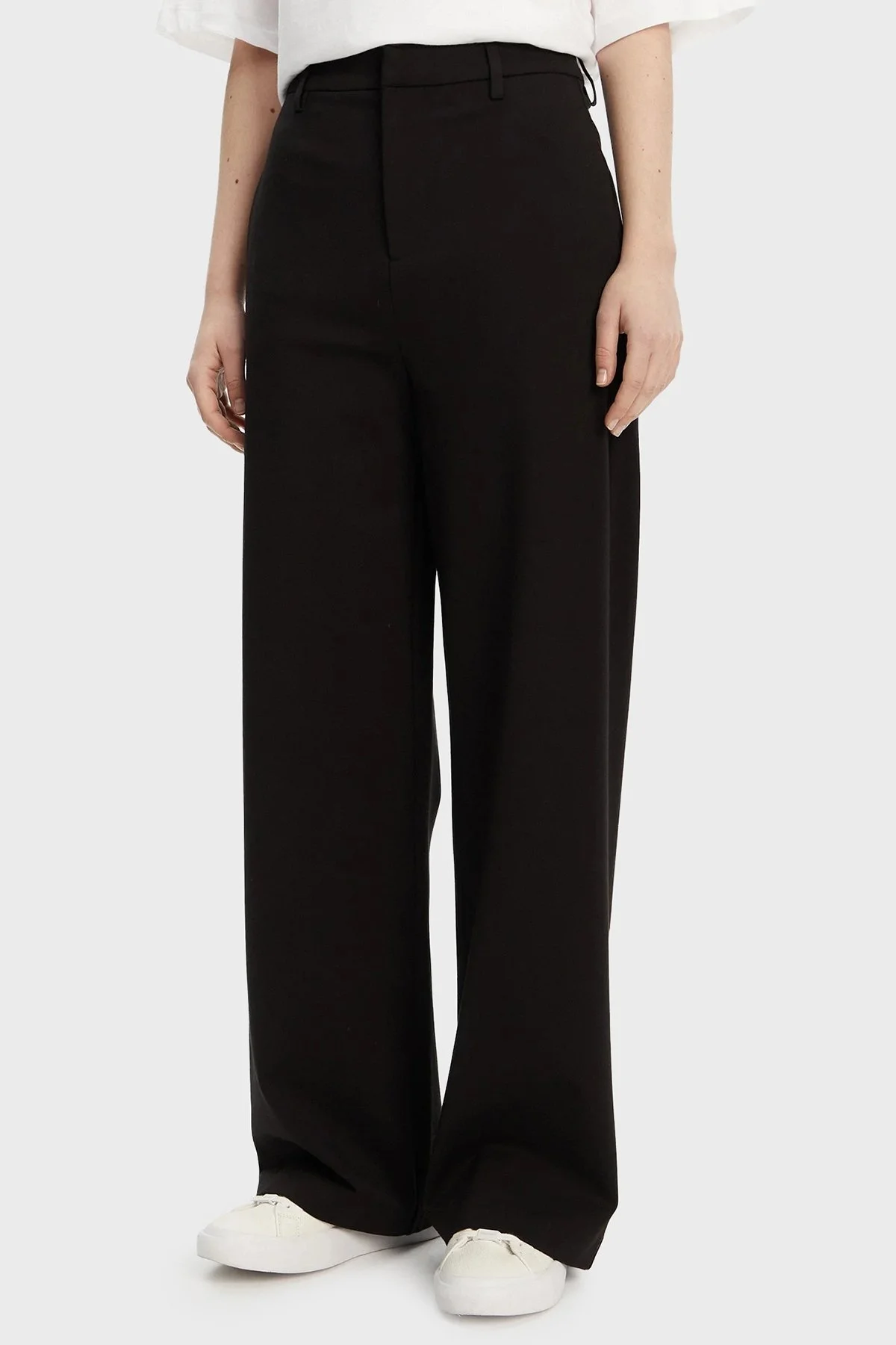 Calvin Klein Wide Leg Orta Yüksek Bel Geniş Paça J20J225334BEH Bayan Pantolon J20J225334 BEH SİYAH - 7