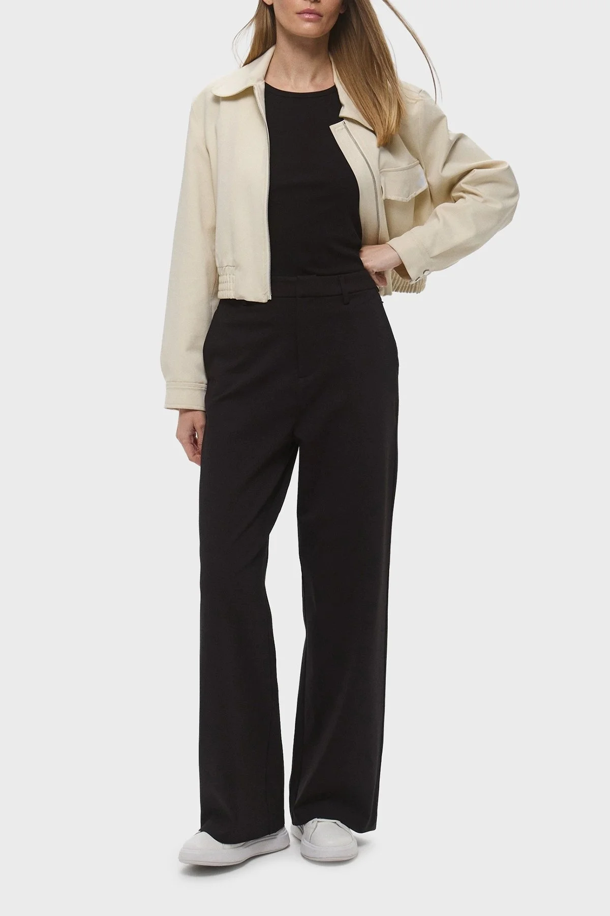 Calvin Klein Wide Leg Orta Yüksek Bel Geniş Paça J20J225334BEH Bayan Pantolon J20J225334 BEH SİYAH - 10