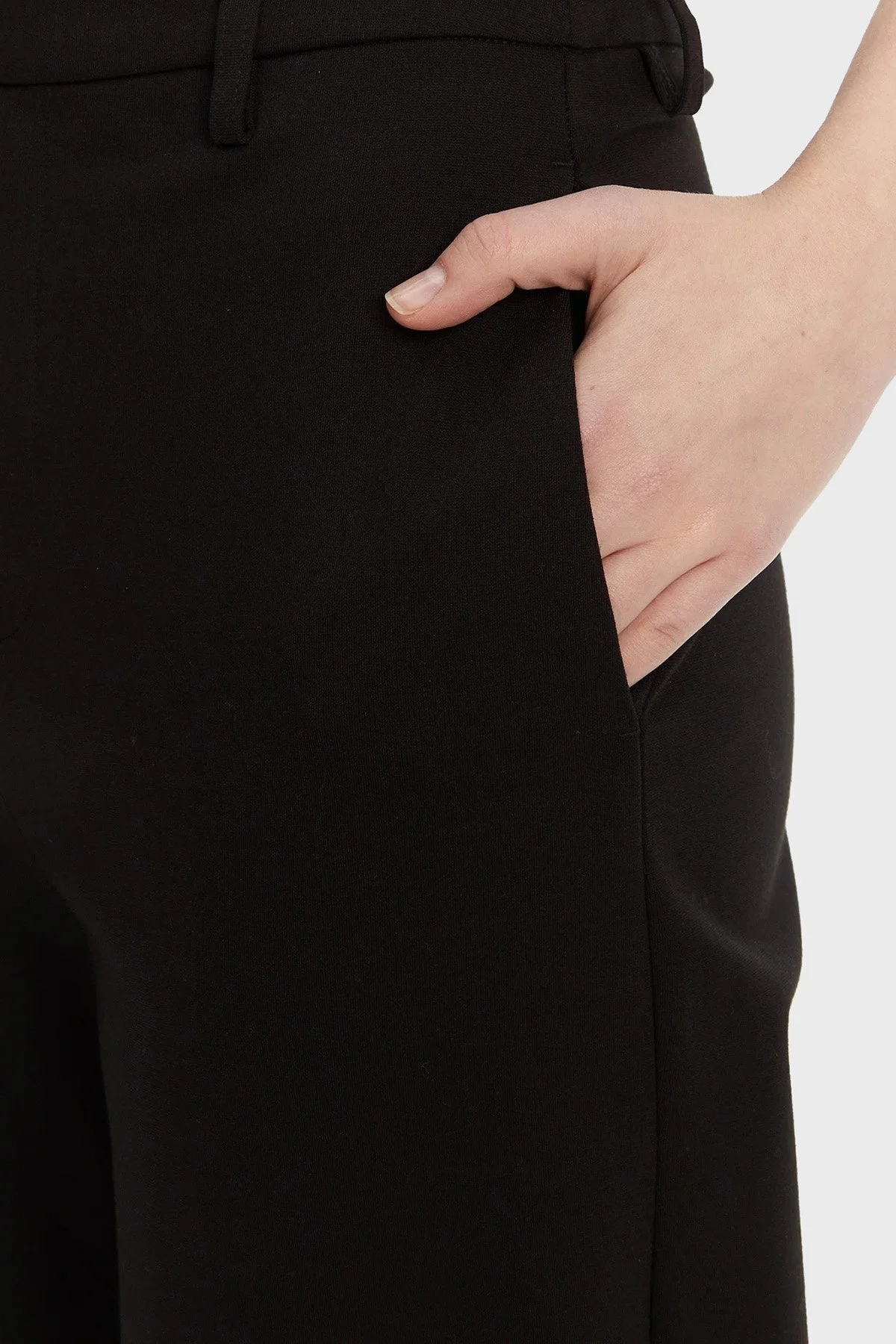 Calvin Klein Wide Leg Orta Yüksek Bel Geniş Paça J20J225334BEH Bayan Pantolon J20J225334 BEH SİYAH - 12