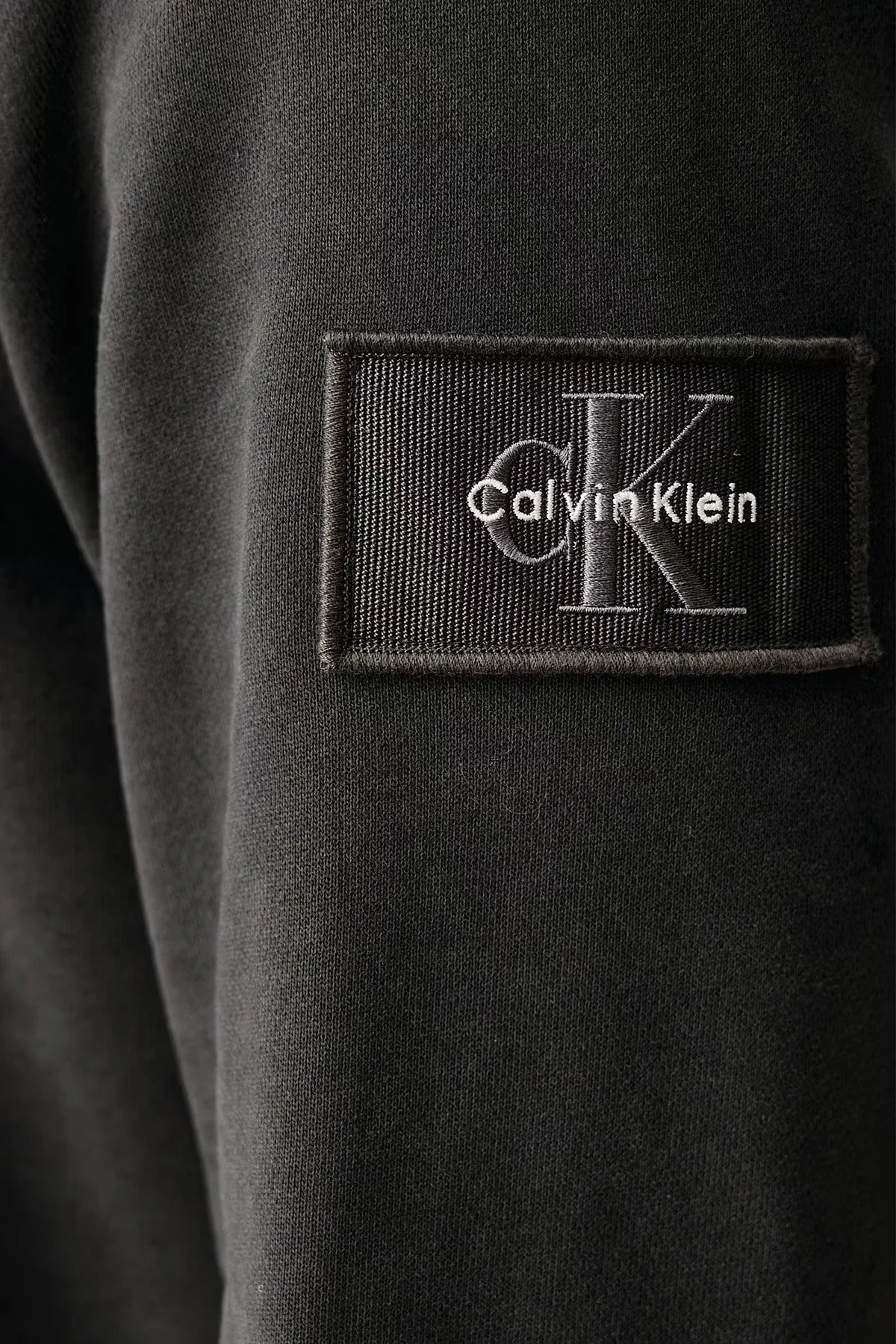Calvin Klein Yarım Fermuarlı Aplike Logolu shirt LV04RJ203G8MN Erkek Sweat LV04RJ203G 8MN Antrasit - 5