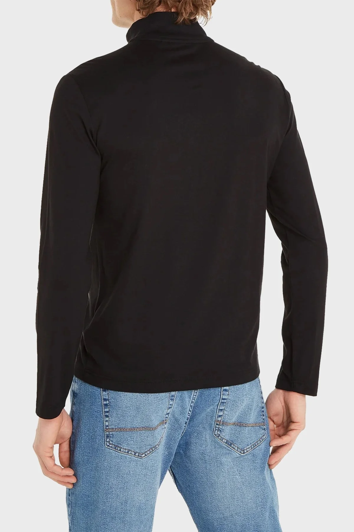 Calvin Klein Yarım Fermuarlı Dik Yaka Pamuklu Regular Fit K10K111857BEH Erkek Sweat K10K111857 BEH SİYAH - 2