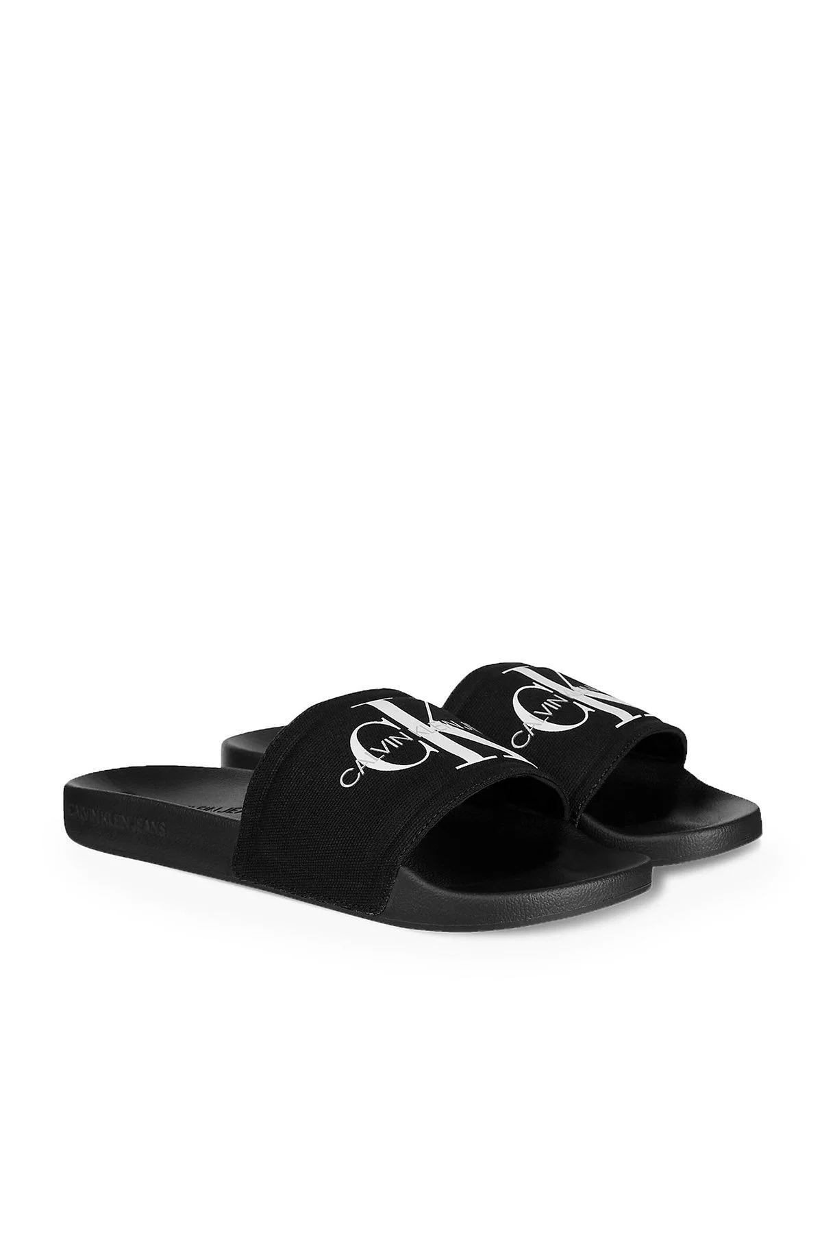 Calvin Klein Yazı Baskılı YM0YM00061BDS Erkek Terlik YM0YM00061 BDS SİYAH - 2