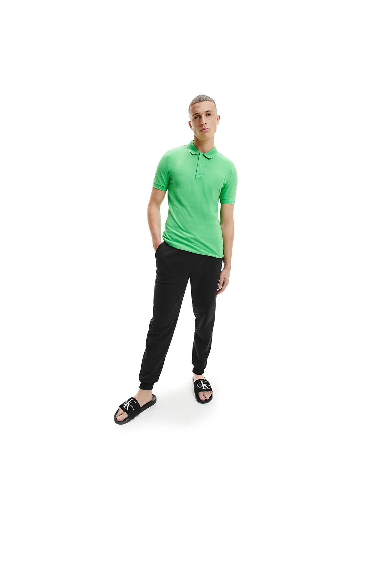 Calvin Klein Yazı Baskılı YM0YM00061BDS Erkek Terlik YM0YM00061 BDS SİYAH - 6