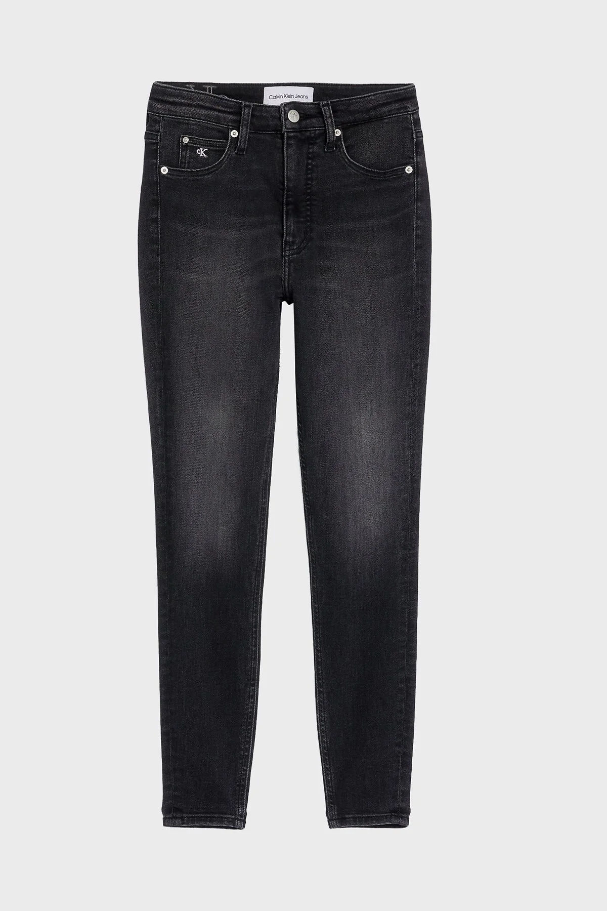 Calvin Klein Yüksek Bel Dar Paça Super Skinny Fit Jeans J20J2212541A4 Bayan Kot Pantolon J20J221254 1A4 SİYAH - 5