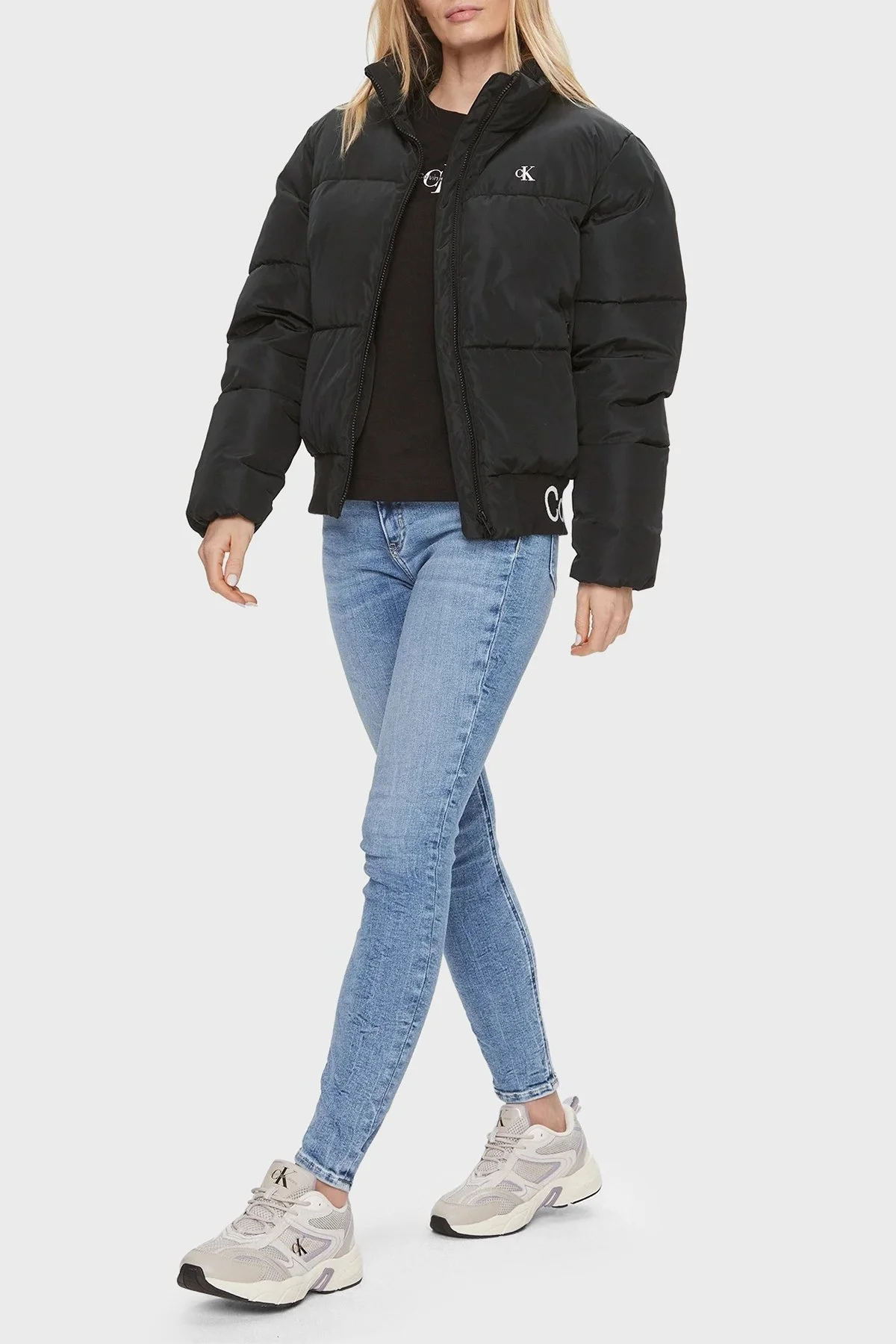 Calvin Klein Streç Pamuklu Yüksek Bel Süper Skinny Fit Jeans Bayan Kot Pantolon J20J221226 1A4 MAVİ - 3