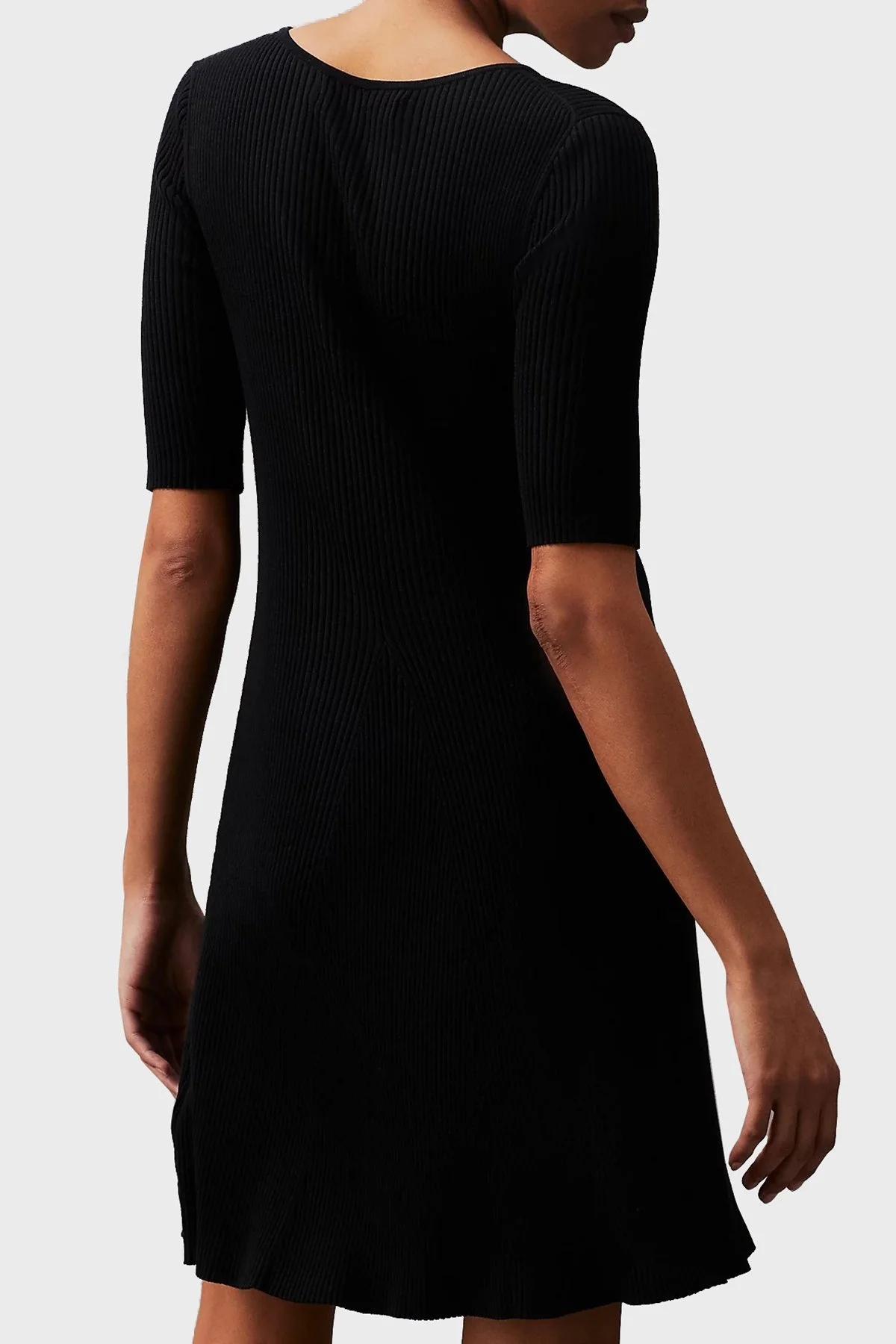 Calvin Klein Yumuşak Fitilli Fitted Mini J20J223519BEH Bayan Elbise J20J223519 BEH SİYAH - 3