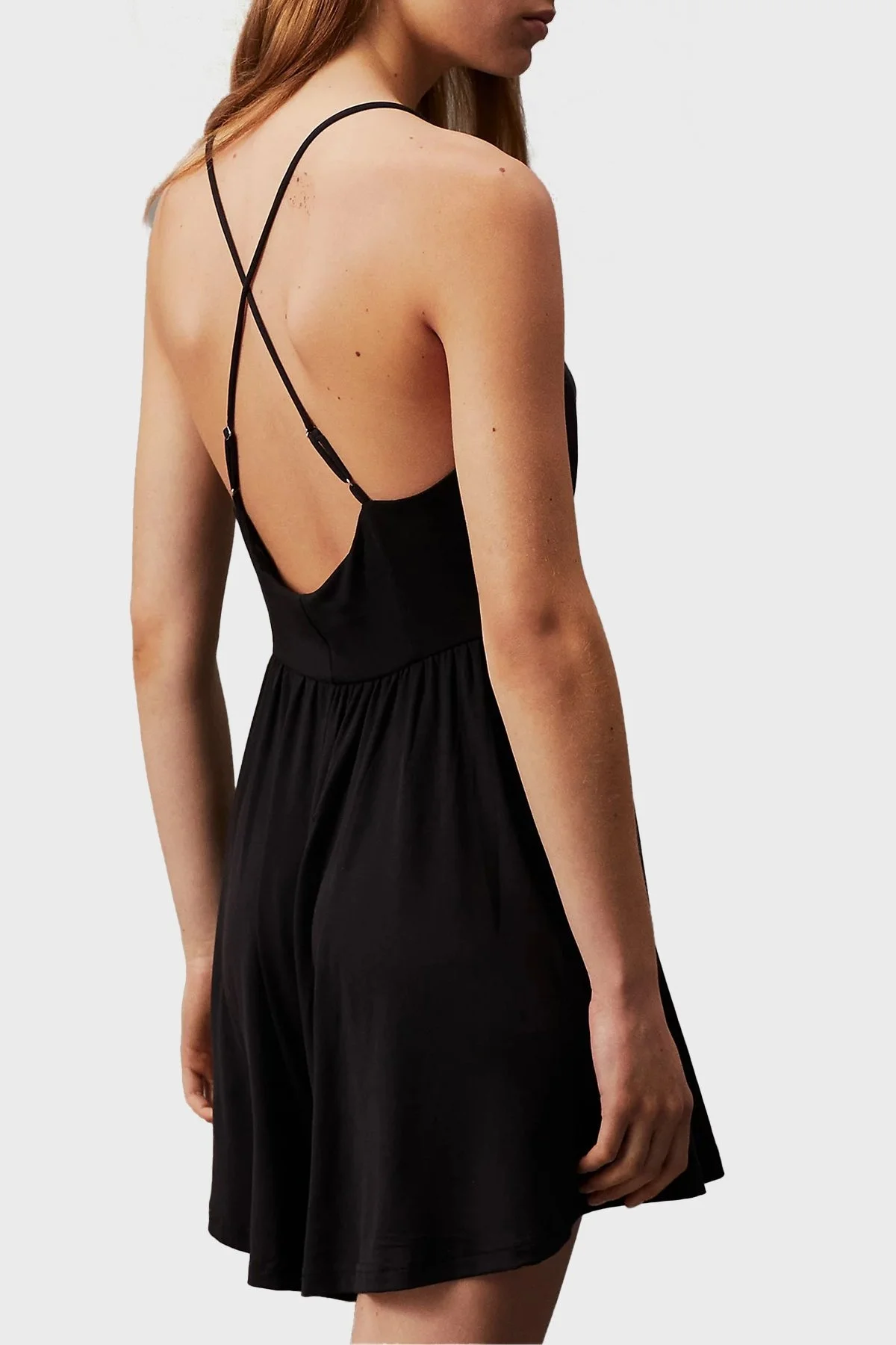 Calvin Klein Yumuşak Modal Jarse İp Askılı J20J223315BEH Bayan Tulum J20J223315 BEH SİYAH - 2
