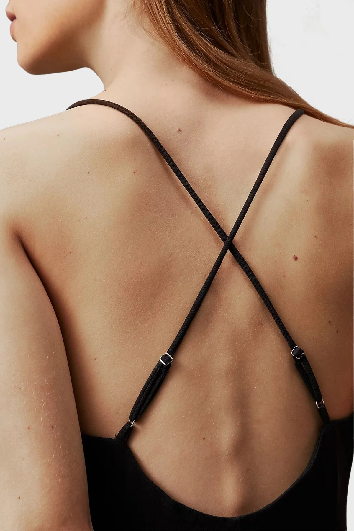 Calvin Klein Yumuşak Modal Jarse İp Askılı J20J223315BEH Bayan Tulum J20J223315 BEH SİYAH - 3
