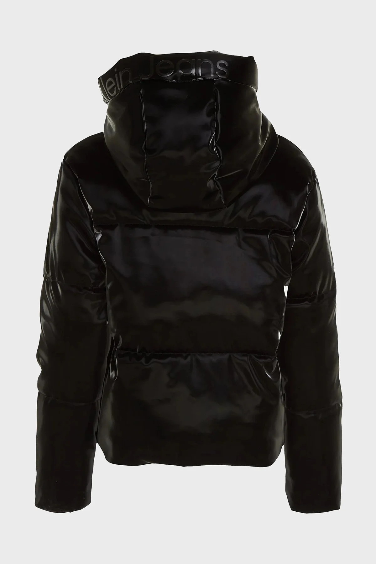 Calvin Klein Yumuşak Parlak Relaxed Fit Kapüşonlu Şişme J20J222173BEH Bayan Mont J20J222173 BEH SİYAH - 6