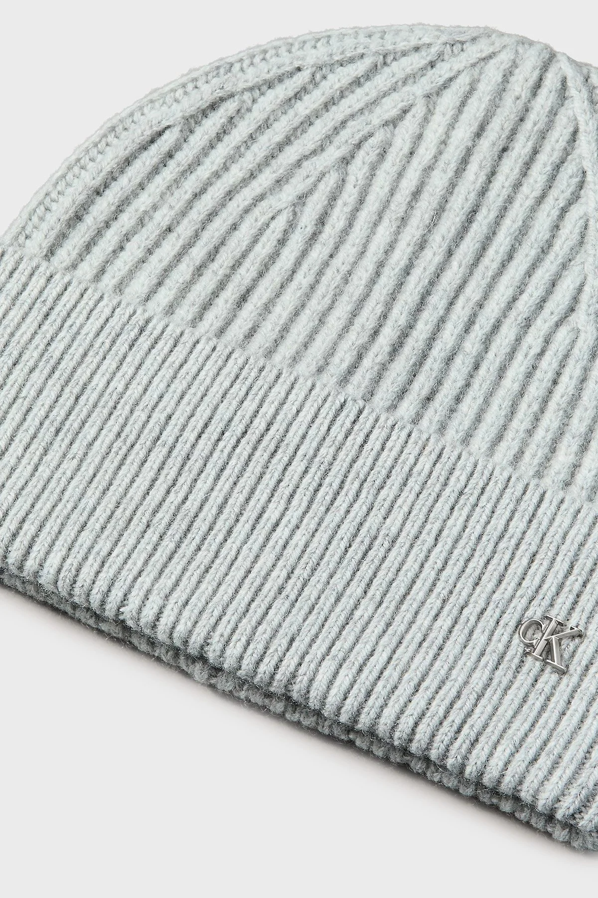 Calvin Klein Yün Karışımlı Logolu LV04D8032GP79 Erkek Bere LV04D8032G P79 GRİ - 4